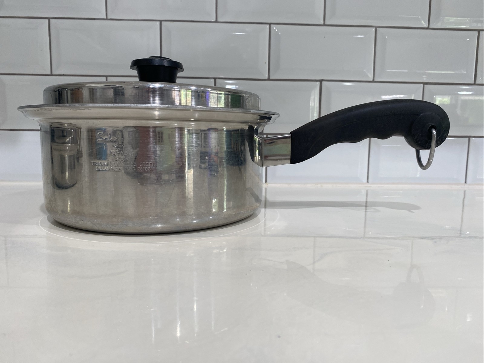 Saladmaster Cookware TP304S Stainless Steel Five Star 9”Fry/saute Pans With Lids