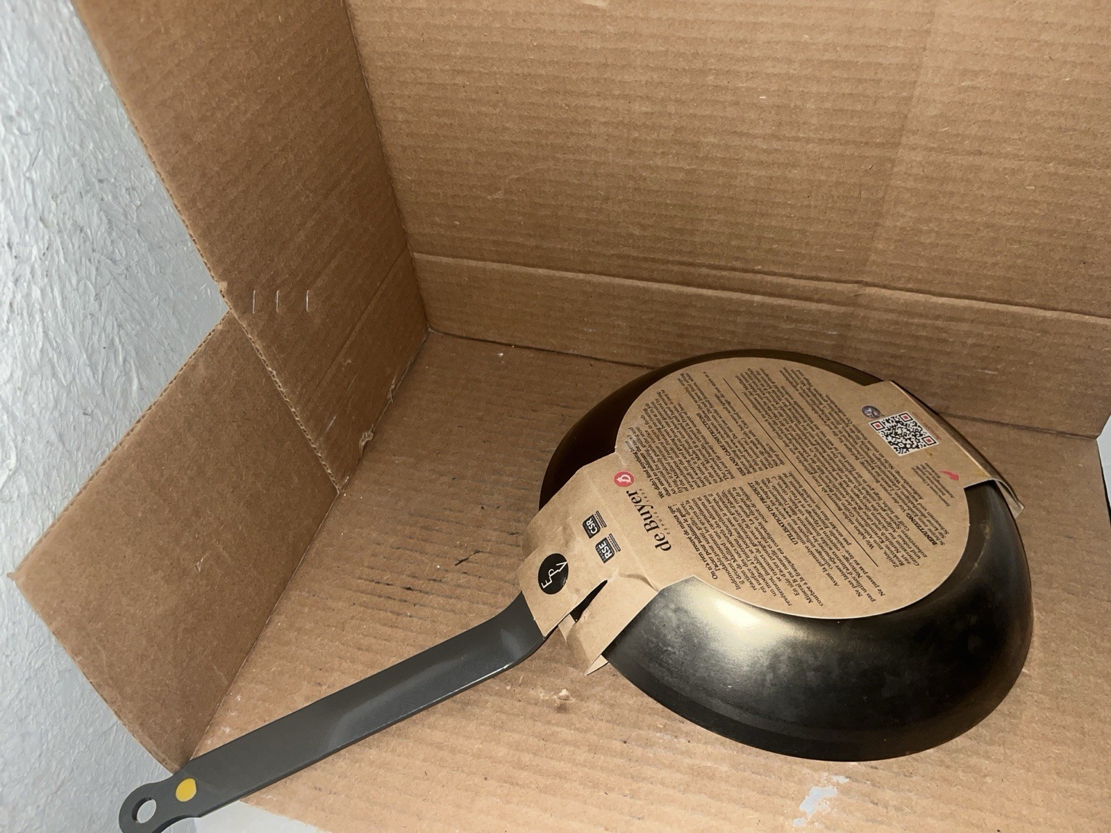 De Buyer Mineral B Element Carbon Steel Non-Stick Oven Safe Fry Pan 10.25”