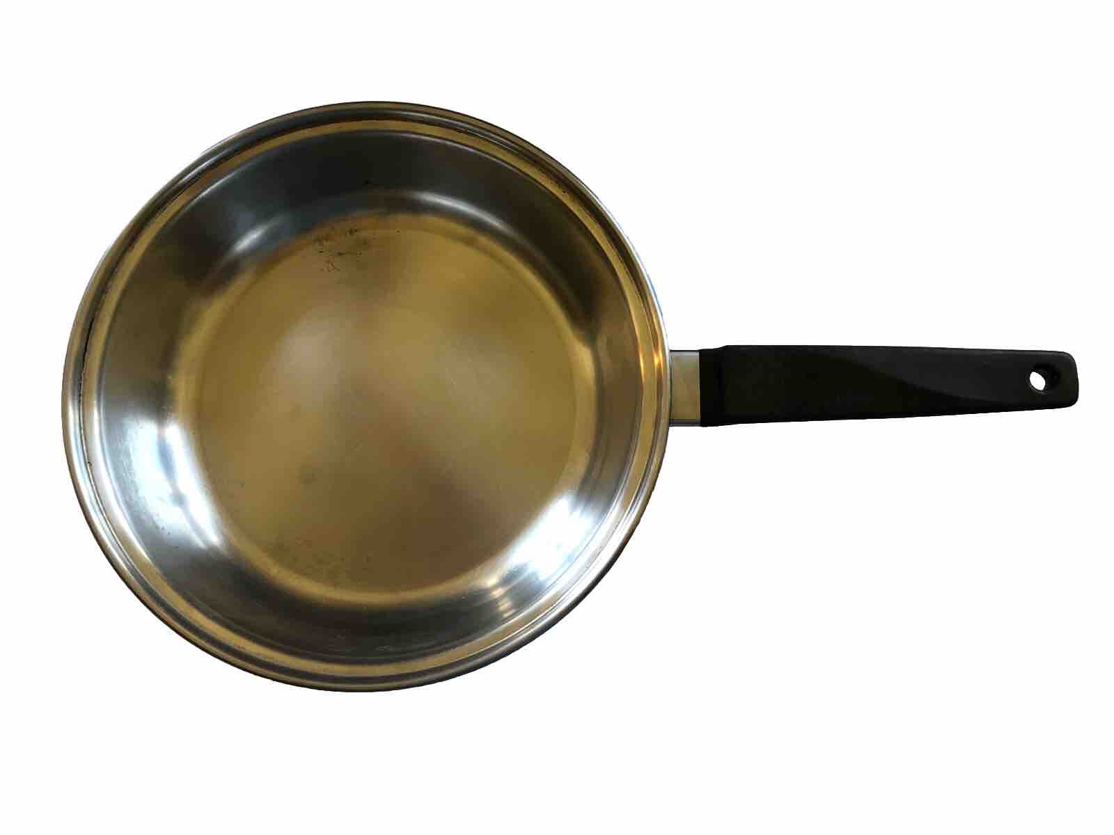 Vintage Ecko Flint Ware 7″ Skillet NO LID Stainless Steel Frying Pan USA