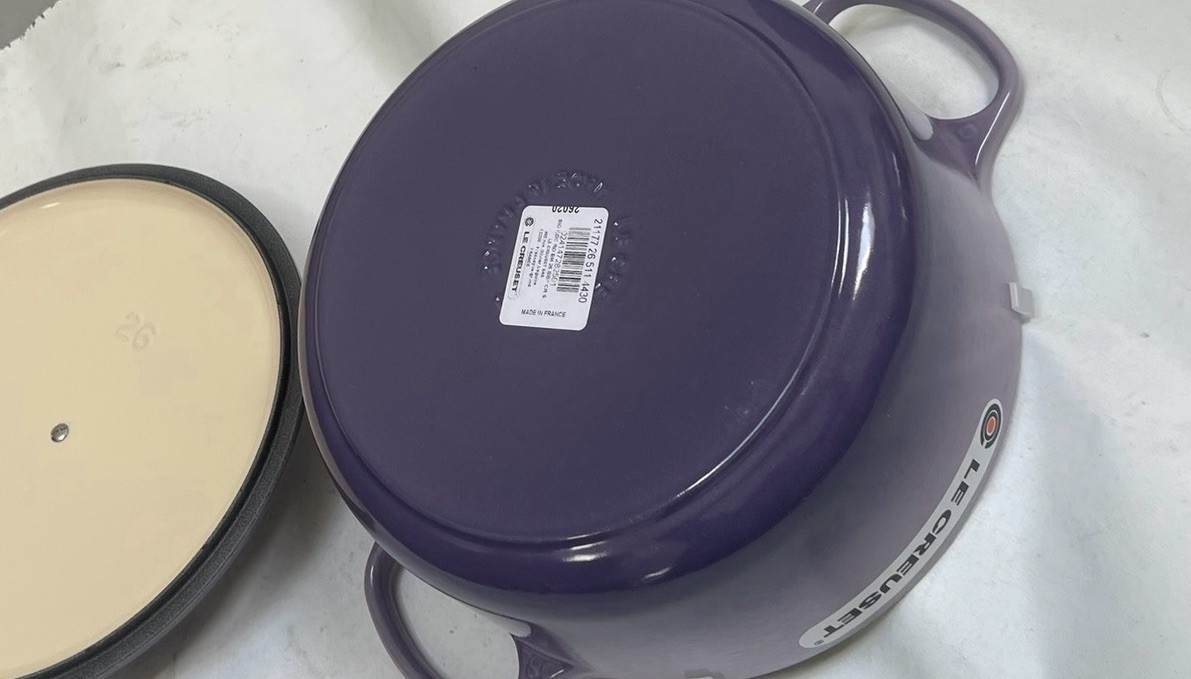 Le Creuset 5.5 Qt Round Dutch Oven Provence Bluebell Cast Iron France # 26 NEW