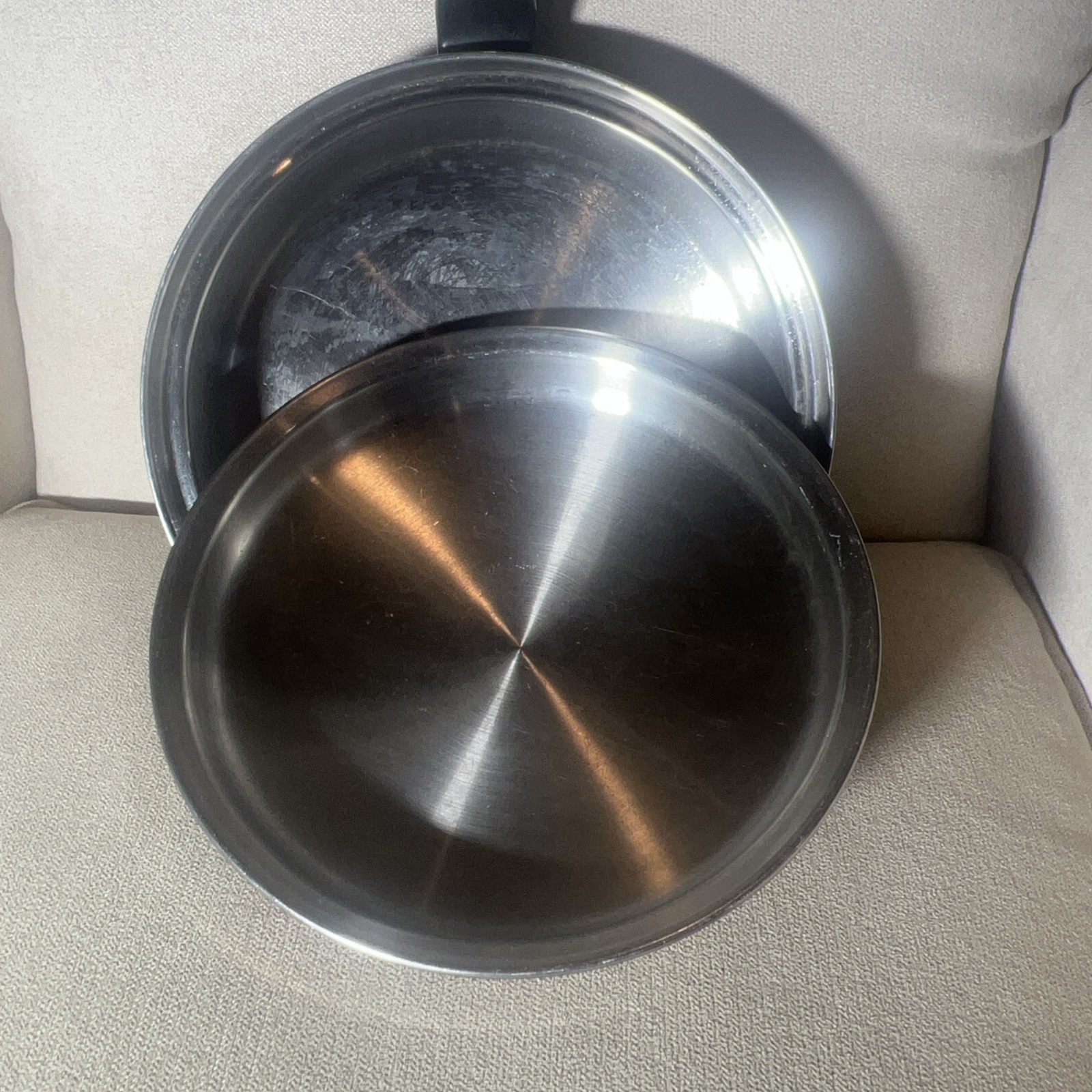 Vintage Chef’s Ware Towncraft 9″ Sauce Pan Frying 2.5 Qt Stainless Steel w/ Lid