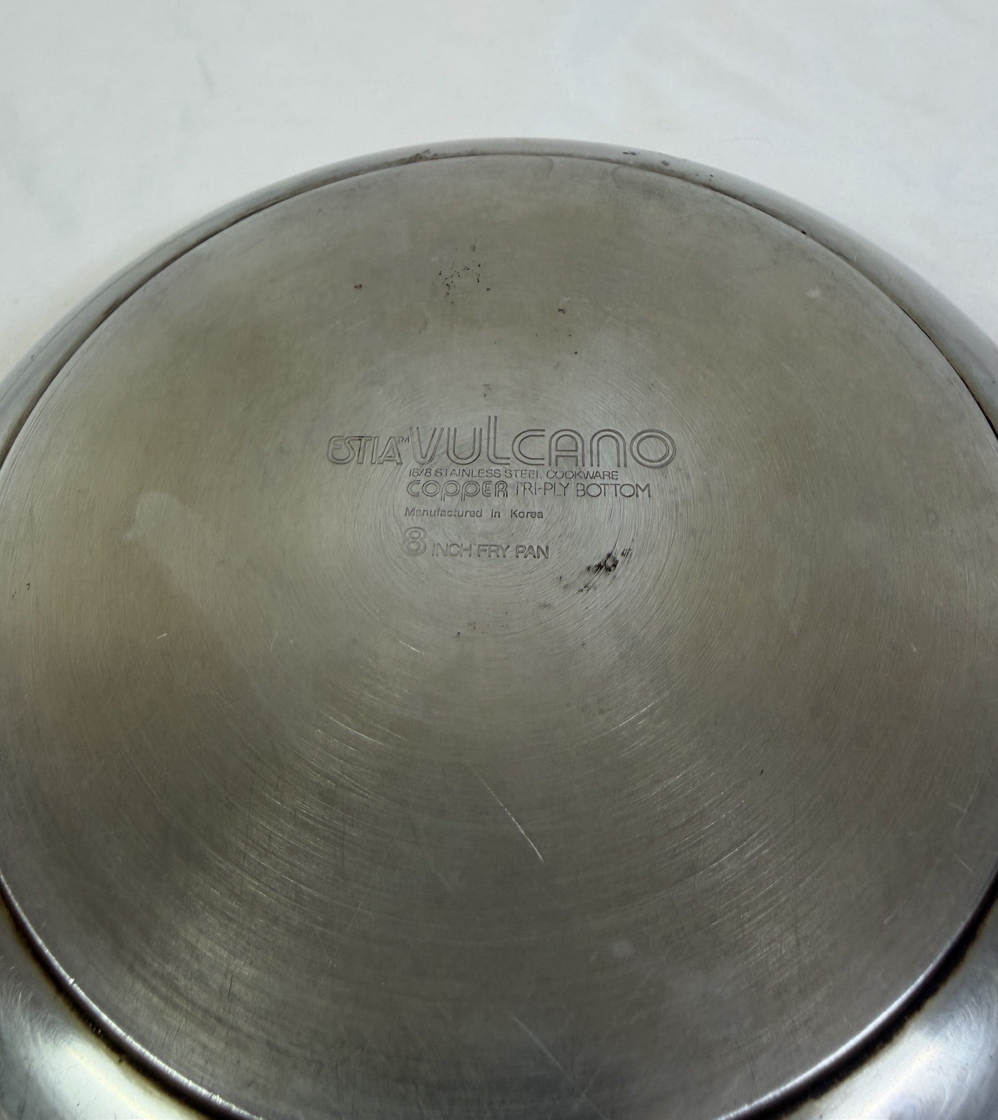 Set of 2 Estia Vulcano Stainless Steel Copper Tri-Ply Bottom 8″ & 10 1/4″ Pans