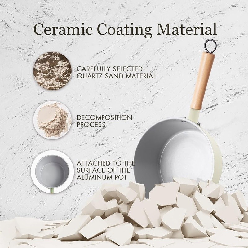 Ceramic Non-Stick Cooking Pot Induction Compatible Vegetable Steamer Easy Clean