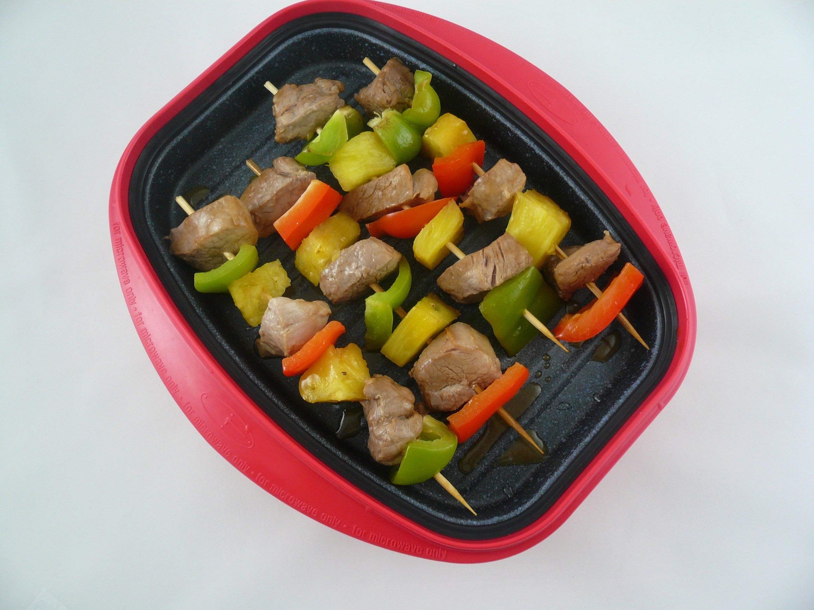 Grill Pan For Microwave Cooking Red