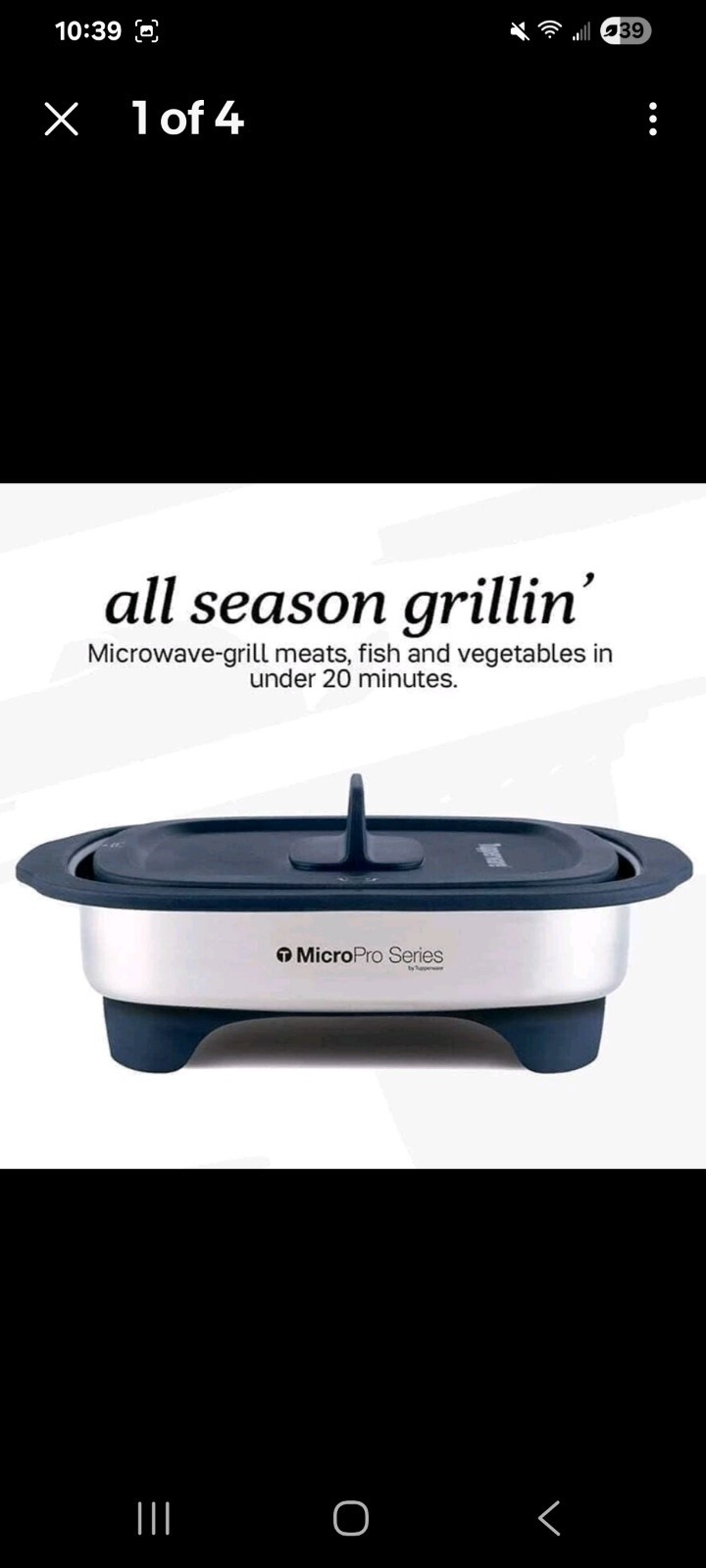 Tupperware Micropro Series Grill Set PLUS Pro Ring Microwavable BRAND NEW In BOX
