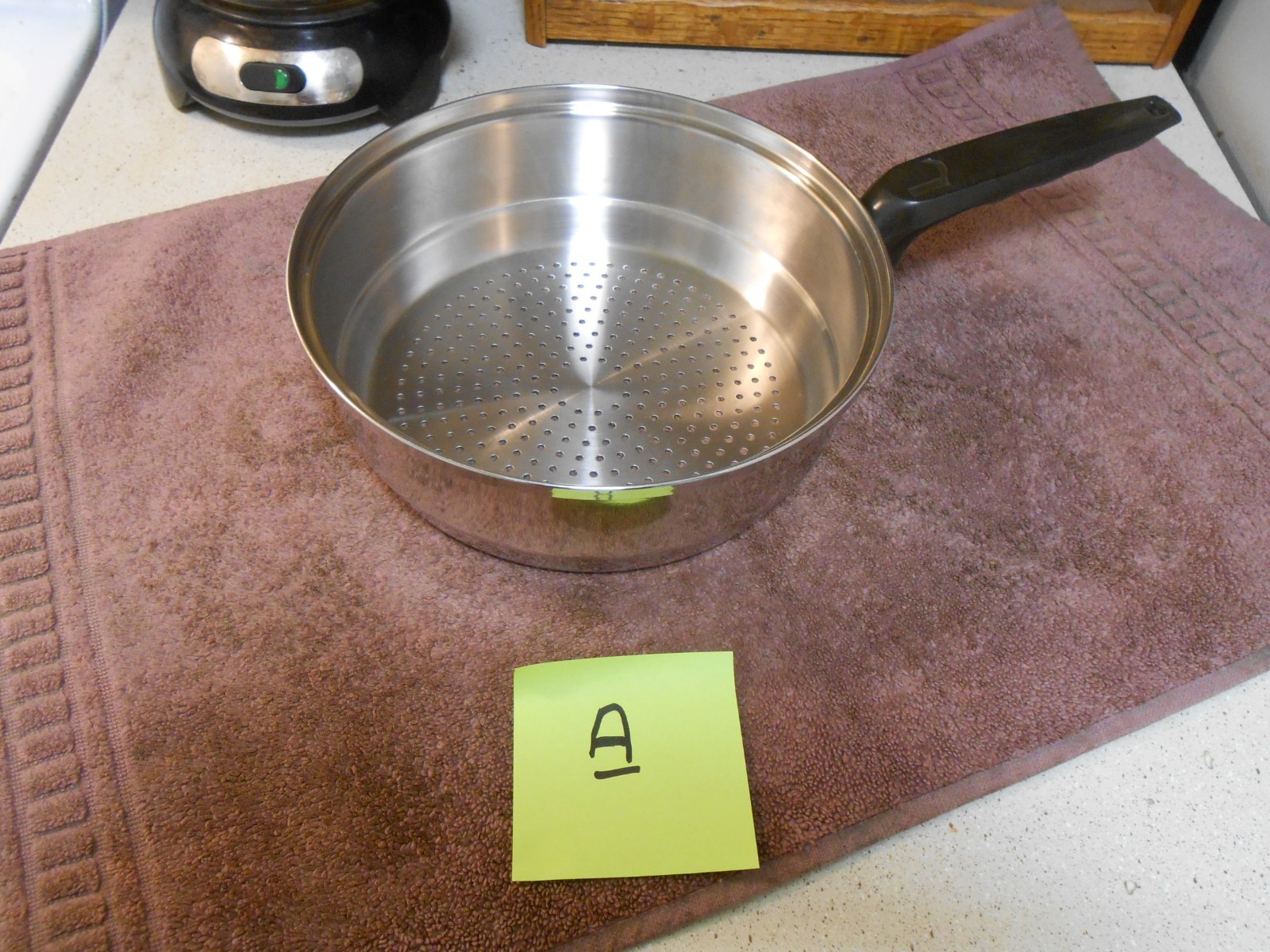 LIFETIME 9″ (8 7/8″, fits 3 qt. pot) Steamer Insert Stainless CLEAN & SHINY–A