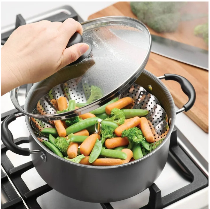 Tramontina Primaware 18 Piece Non-stick Cookware Set, Steel Gray