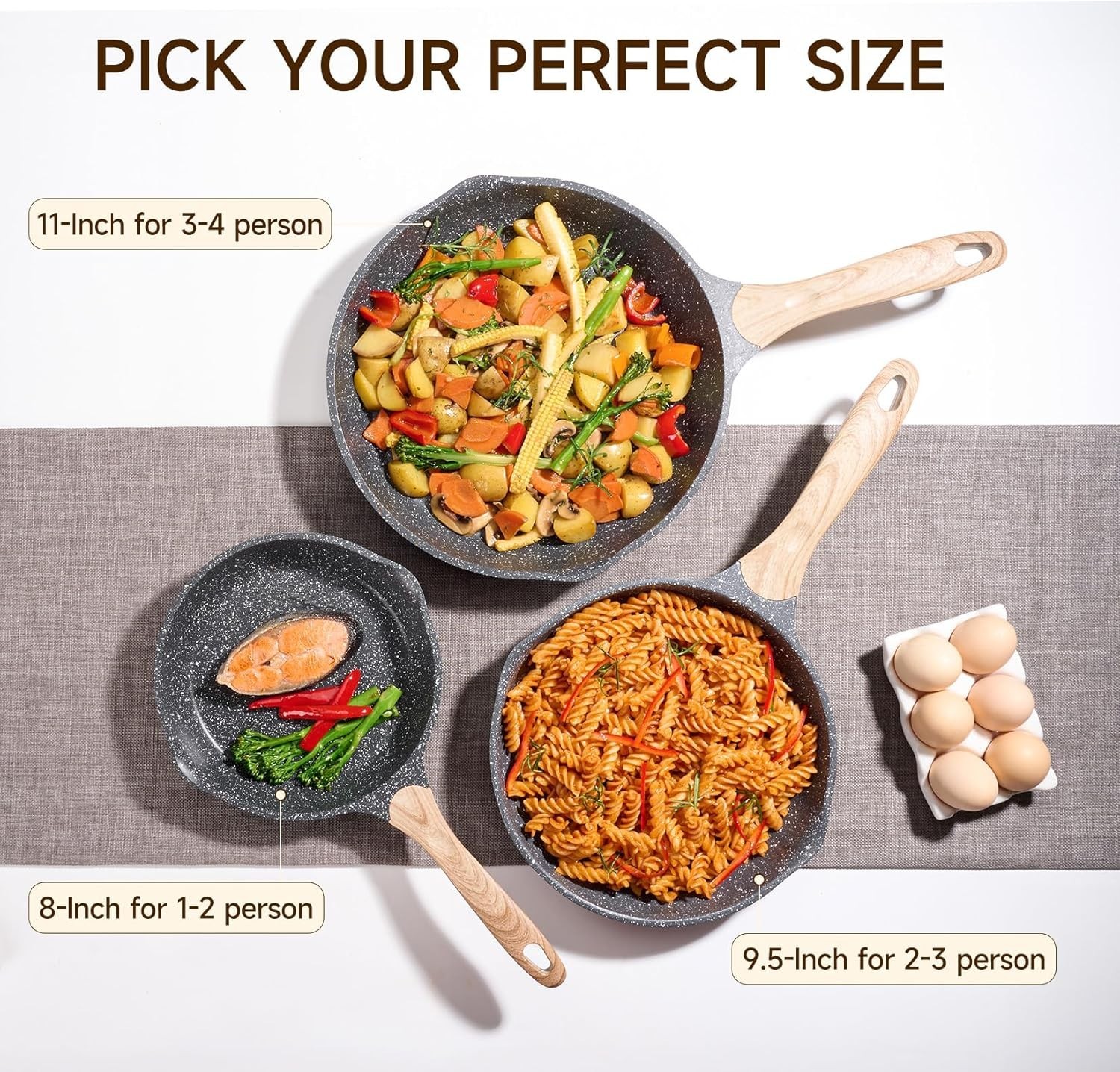 Professional Grade 8” Nonstick Omelette Pan – Stay-Cool Handle for Safety