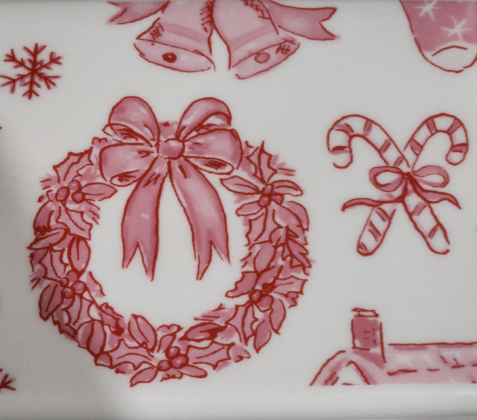 Grace Pantry Christmas PINK BOW 2qt Rectangular Baker & Lid 11″ Oven Safe 3 in 1