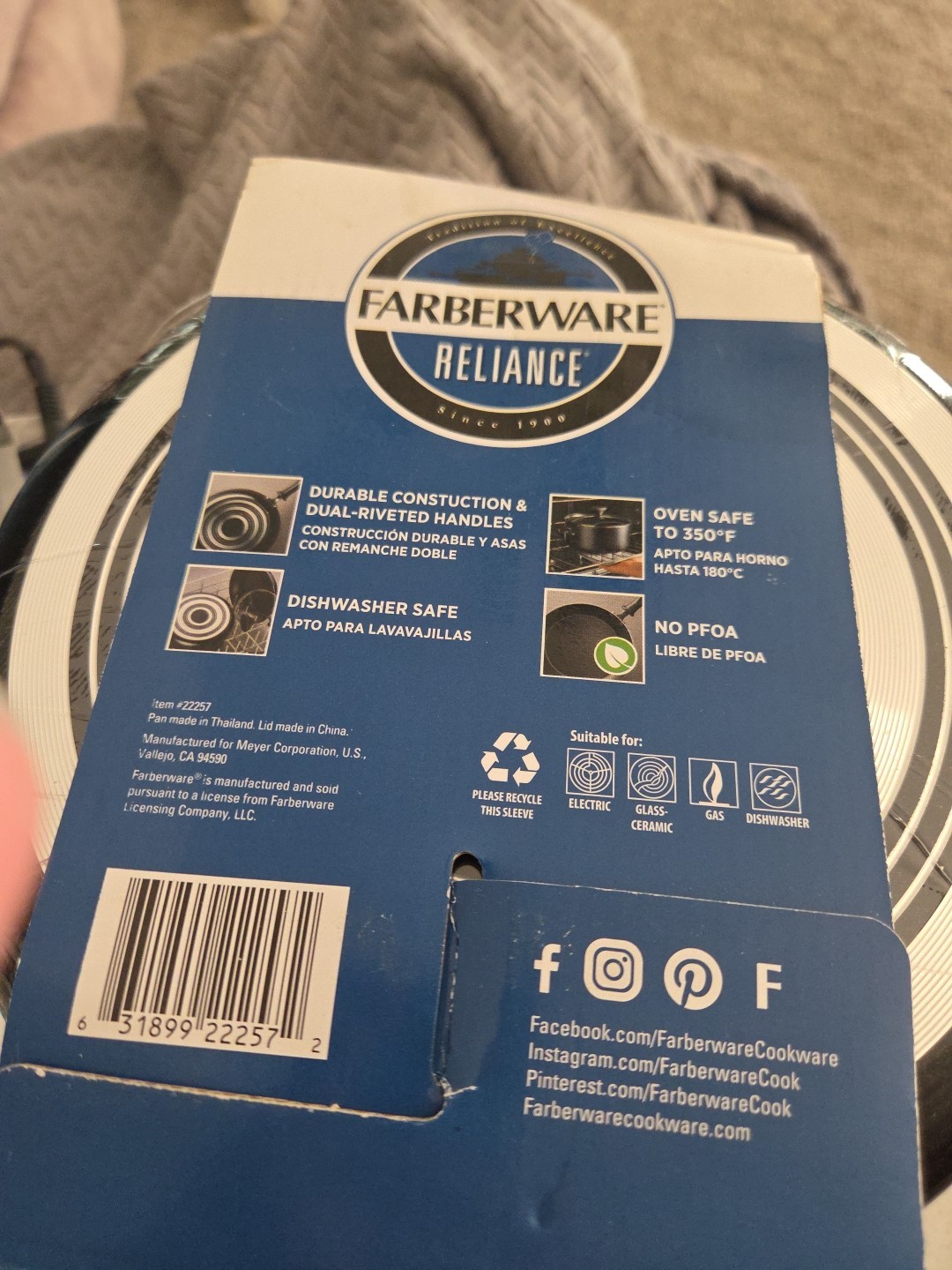 Farberware 4.25 Dutch Oven Black NIP Reliance