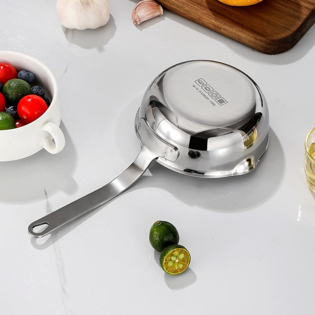 304 Stainless Steel Small Egg Pan for Efficient Heat and Cooking Sauces