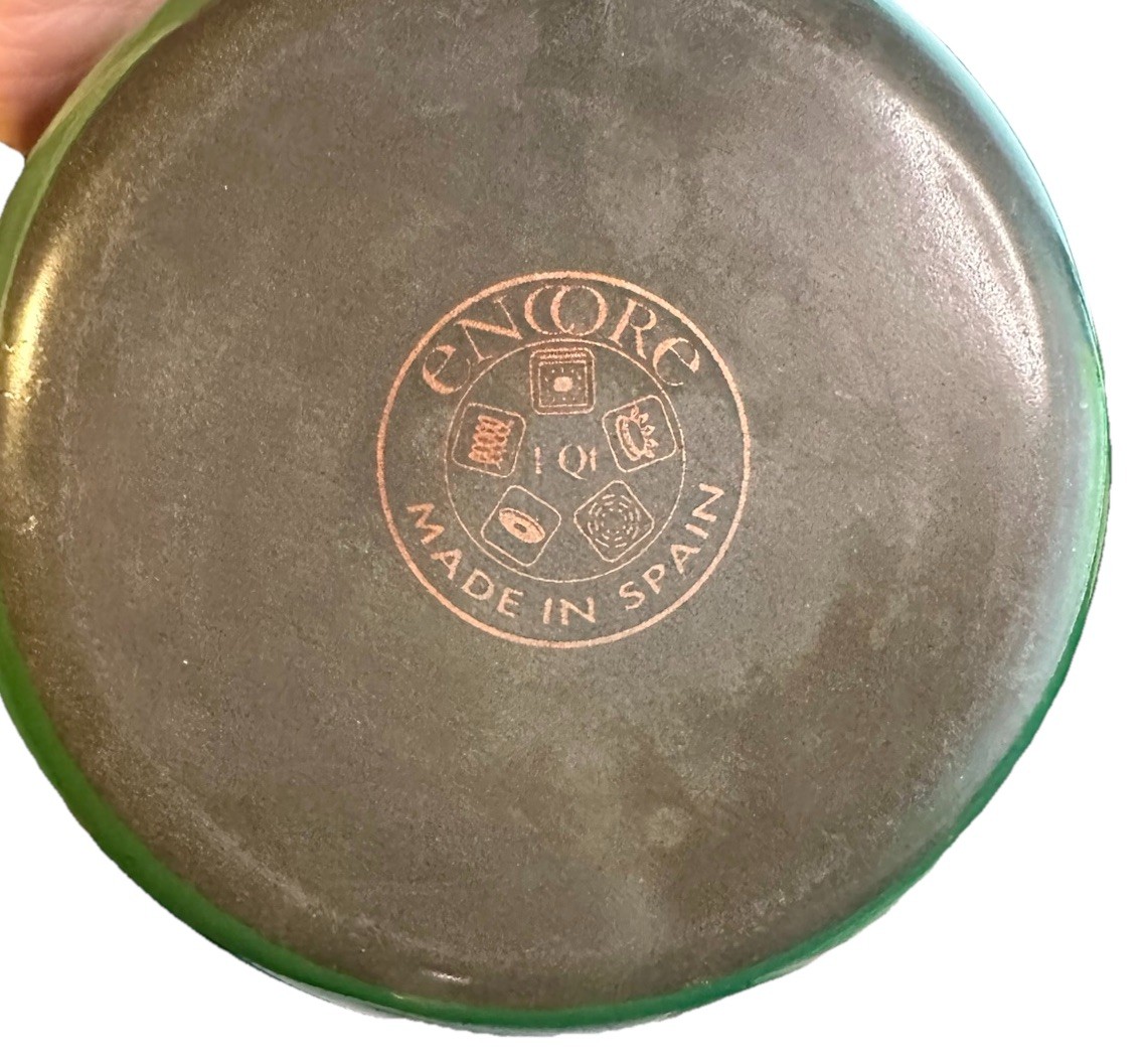 Encore 1 Quart Green Non Stick Pan Made in Spain Vintage Saucepan Even Heating