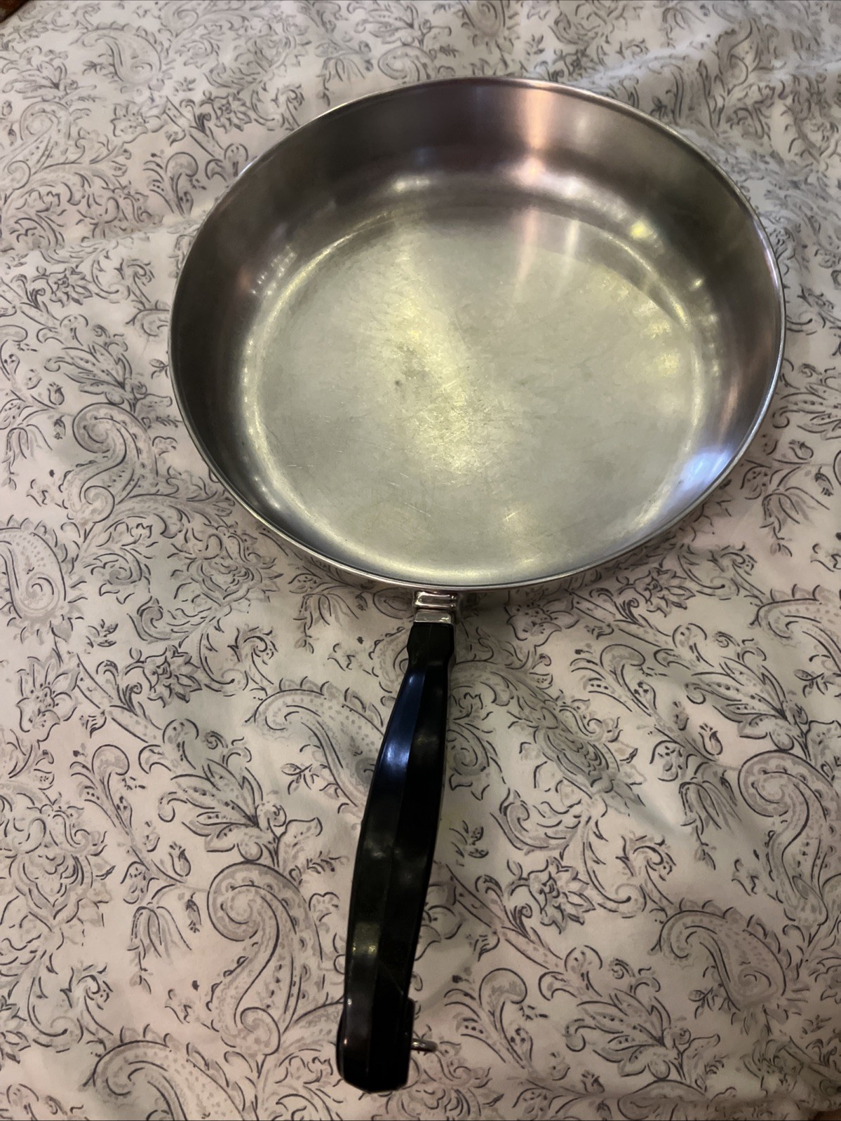 Faberware 10 Inch Skillet Fry Pan Stainless Steel Aluminum Clad Vintage No Lid