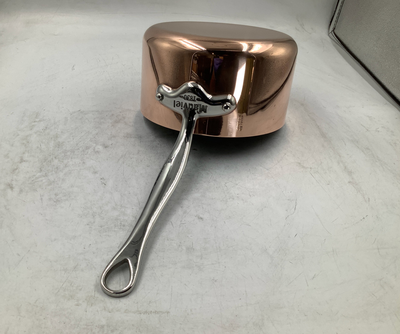 Mauviel M’Heritage 150 S Polished Copper & Stainless Steel Sauce Pan. 1.9 Qt