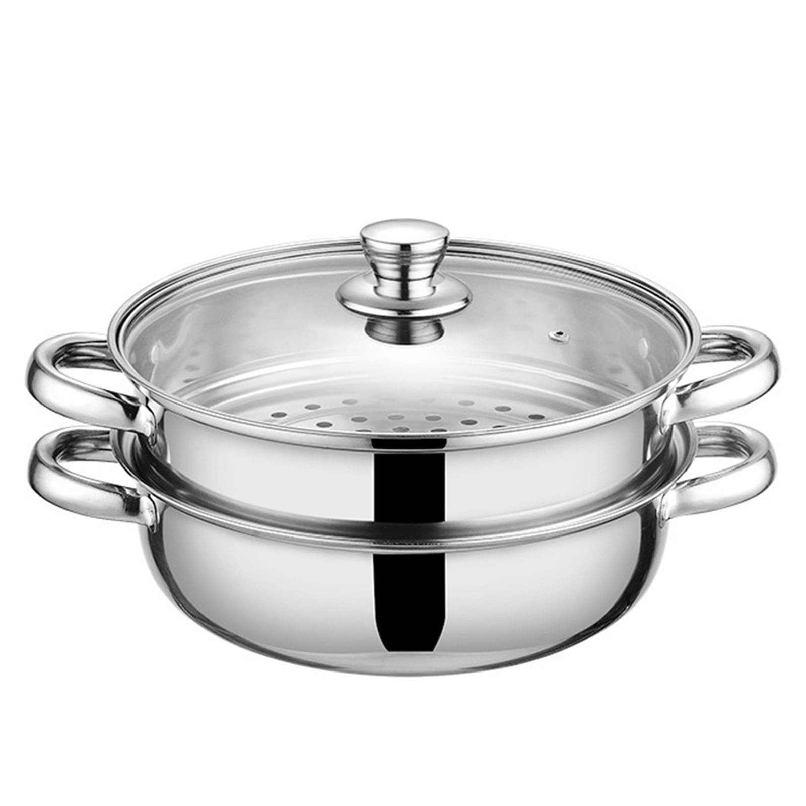 Steamer Pot with Lid, Multipurpose Stainless Steel Steaming Pot Cookware – 11…
