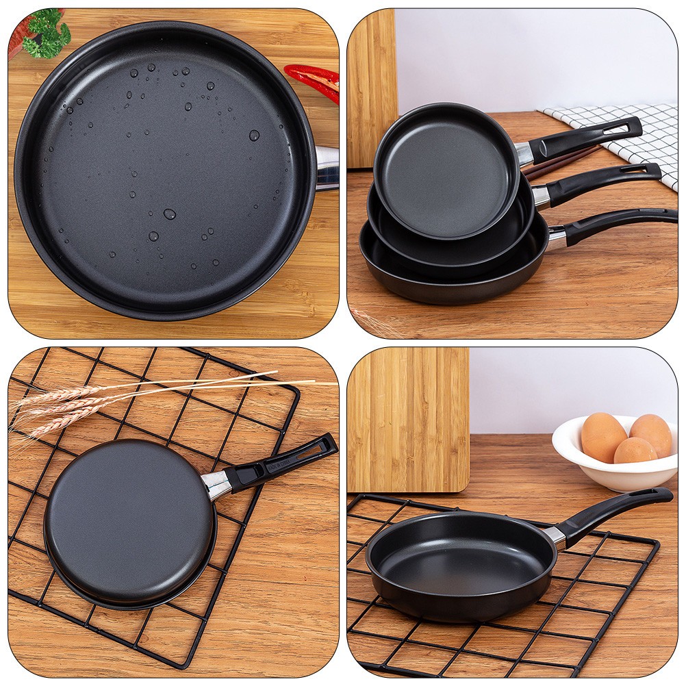 1Pcs Reusable Non-Stick Mini Omelette Pan Black Kitchen Frying Pan