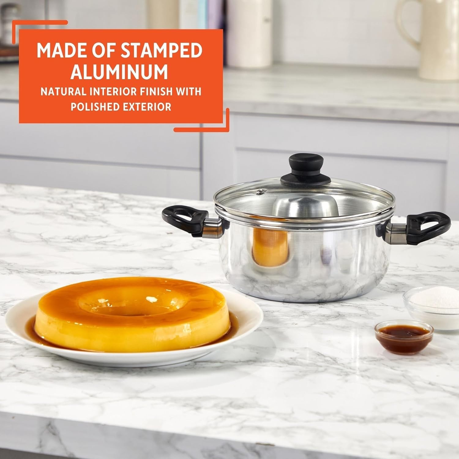 3Qt Double Boiler/Baño Maria w/8in Flan Inner Pan – 20cm
