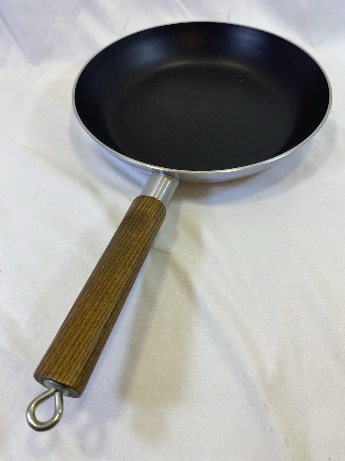 Vintage Sears Chef Quality 10” Non Stick Skillet 605-1003 Wooden Handle No Lid