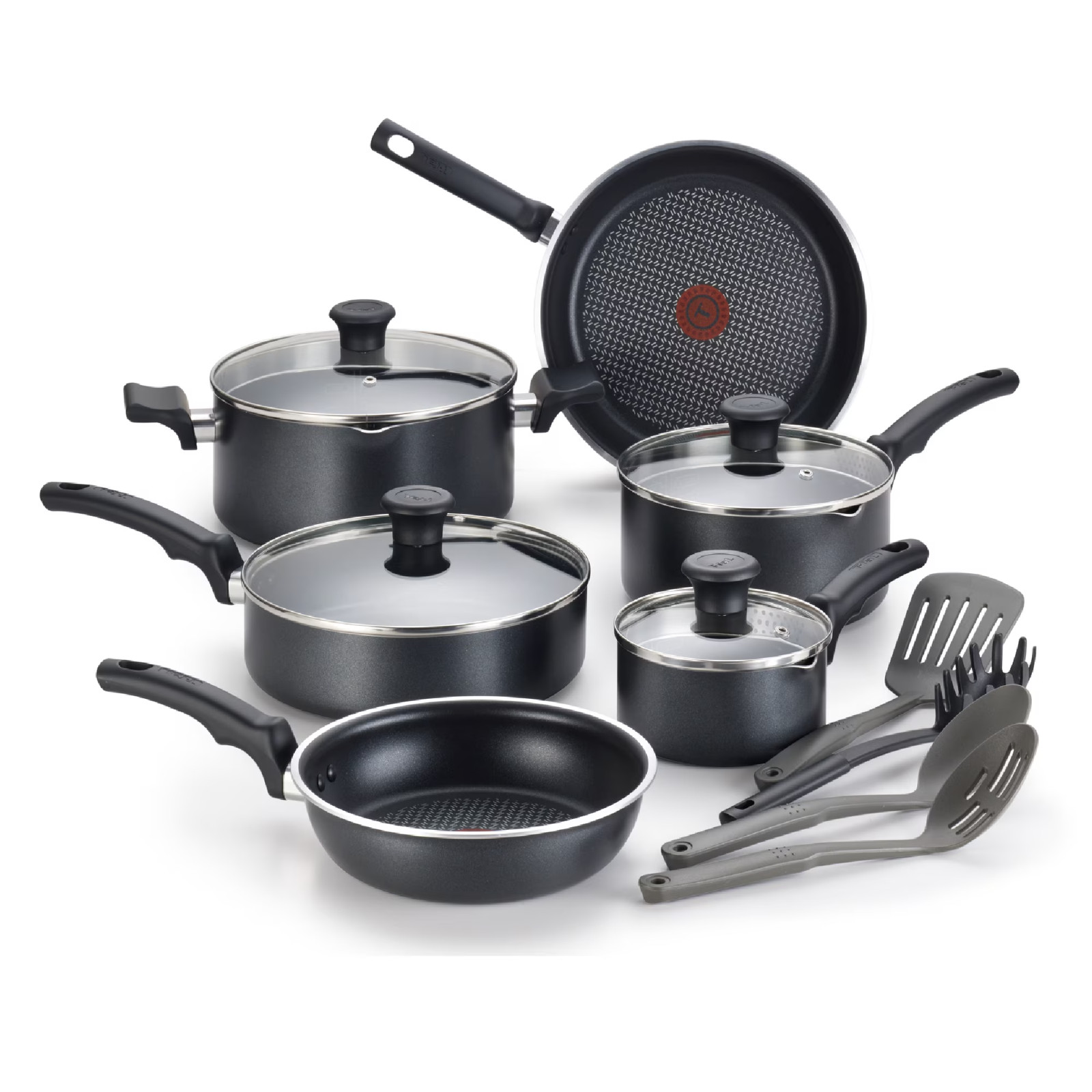 T-fal Comfort Titanium Nonstick Cookware, 14 piece Set, Black – No Import Fees