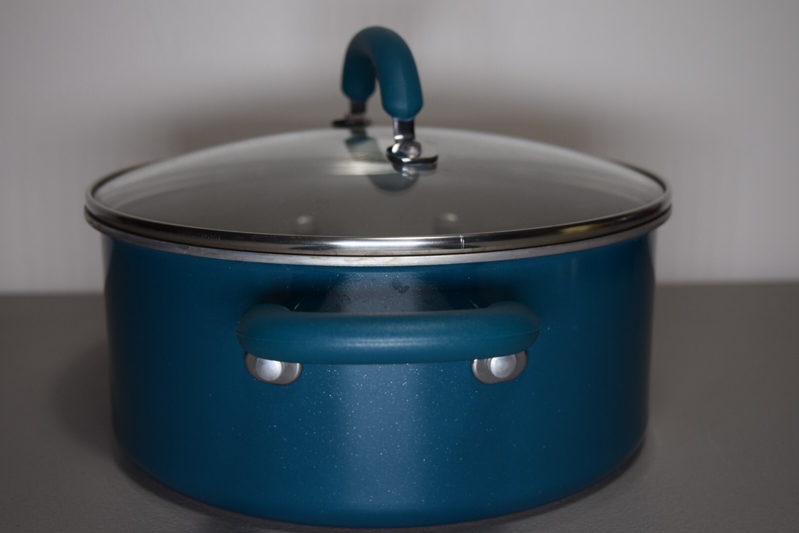 Rachael Ray Dutch Oven 5 QT / 4.7 L Q20T Blue Shimmer With Glass Lid