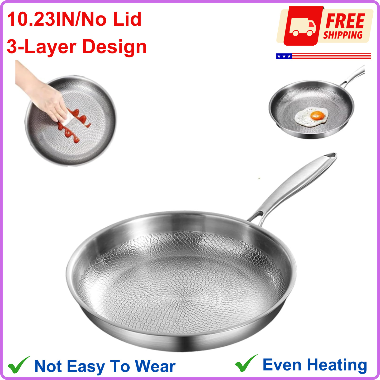 Titanium Hammered Pan Pro – 2025 New Multifunctional Ultra-Durable – Non Stick