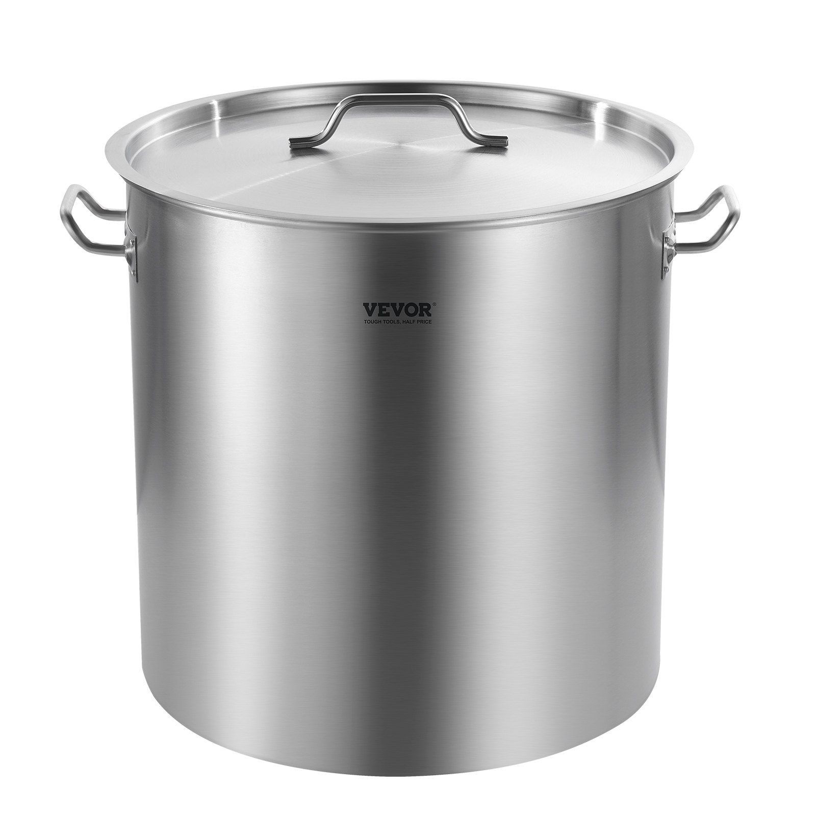 84QT Extra Large Sauce Pot with Solid Lid and Strainer 485mm Depth