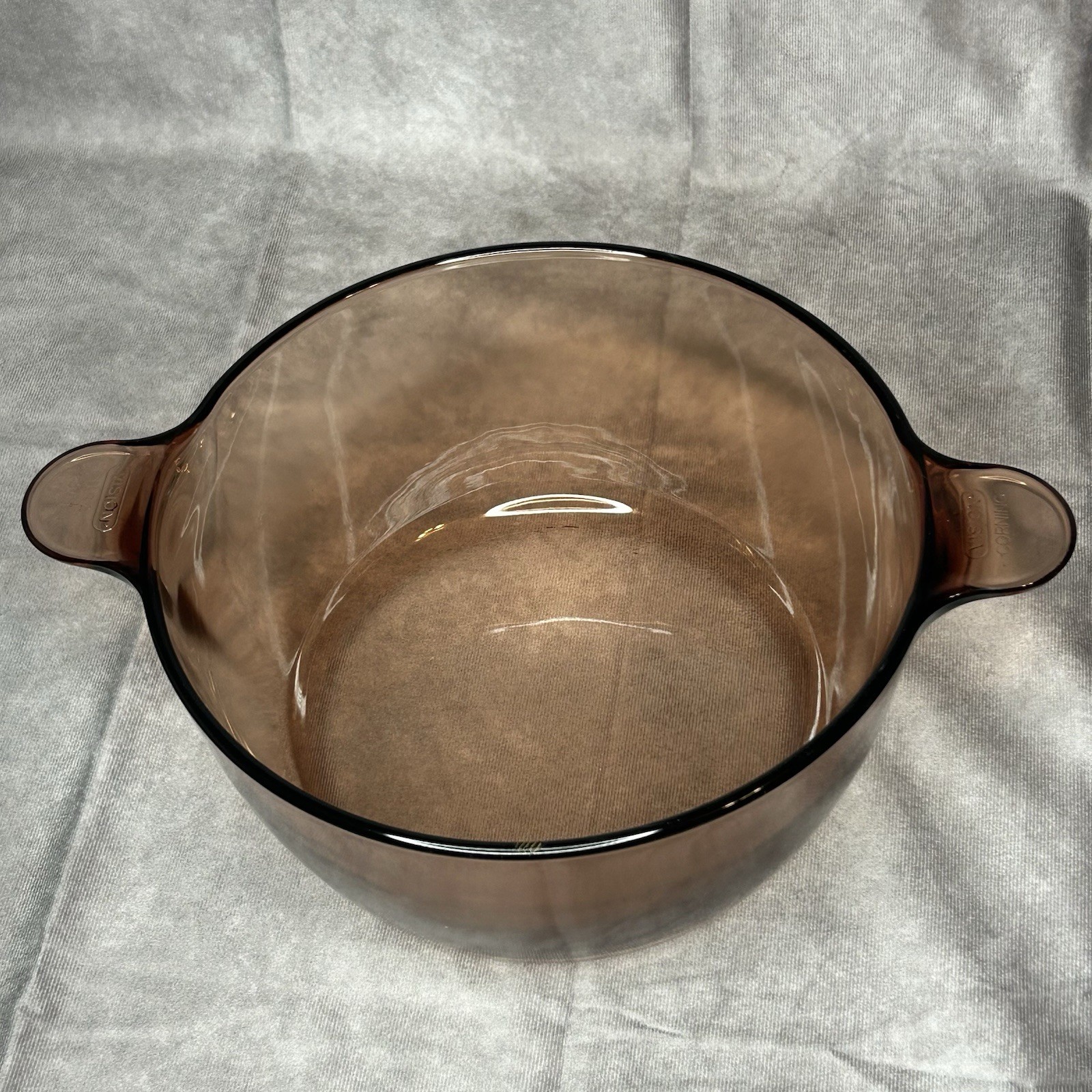Corning Ware Vision Amber Glass Dutch Oven Stock Pot 4.5L With Pyrex Lid USA