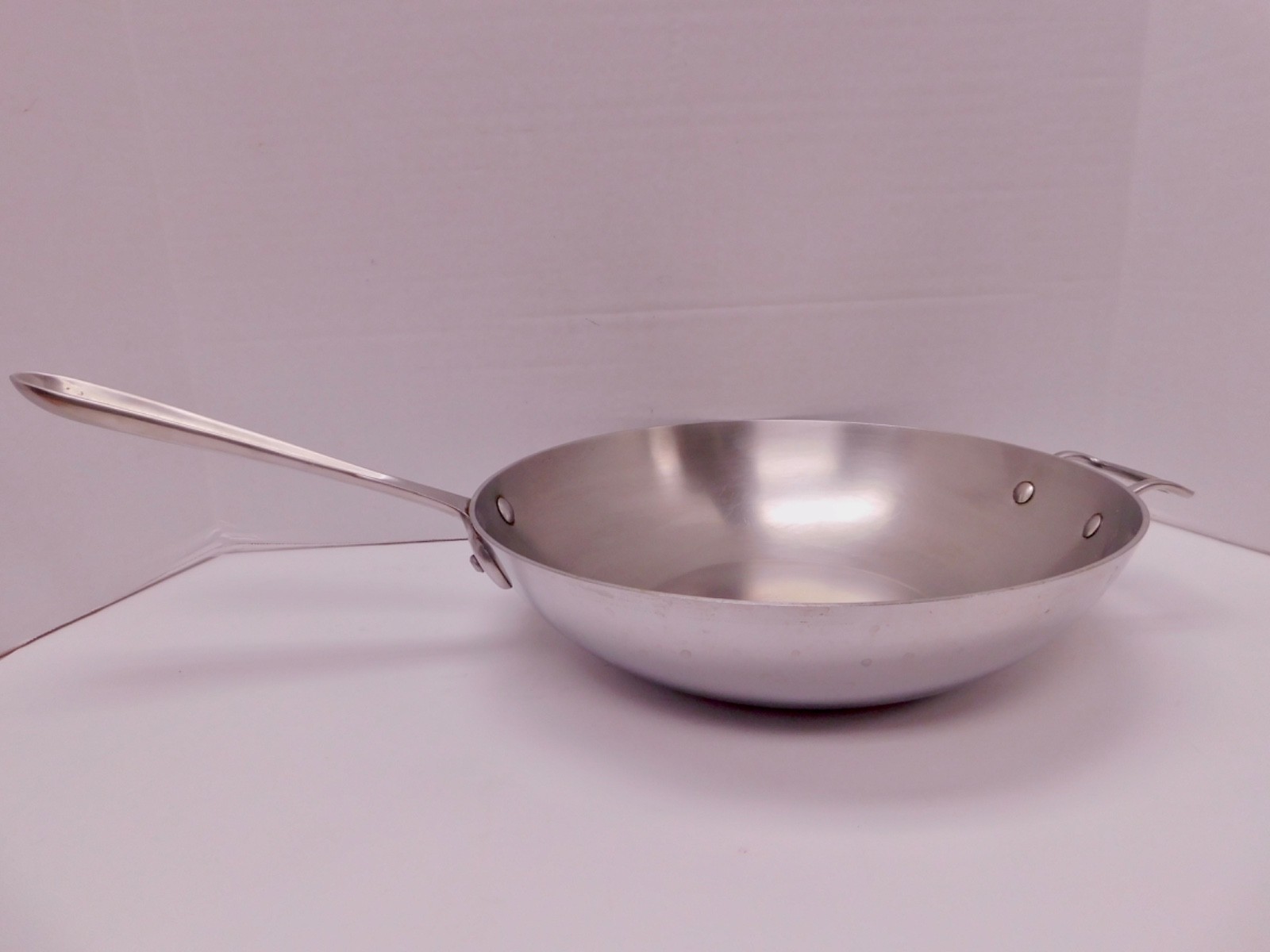 All Clad Stainless Steel Wok Stir Fry Pan 12″ Diameter Single Handle