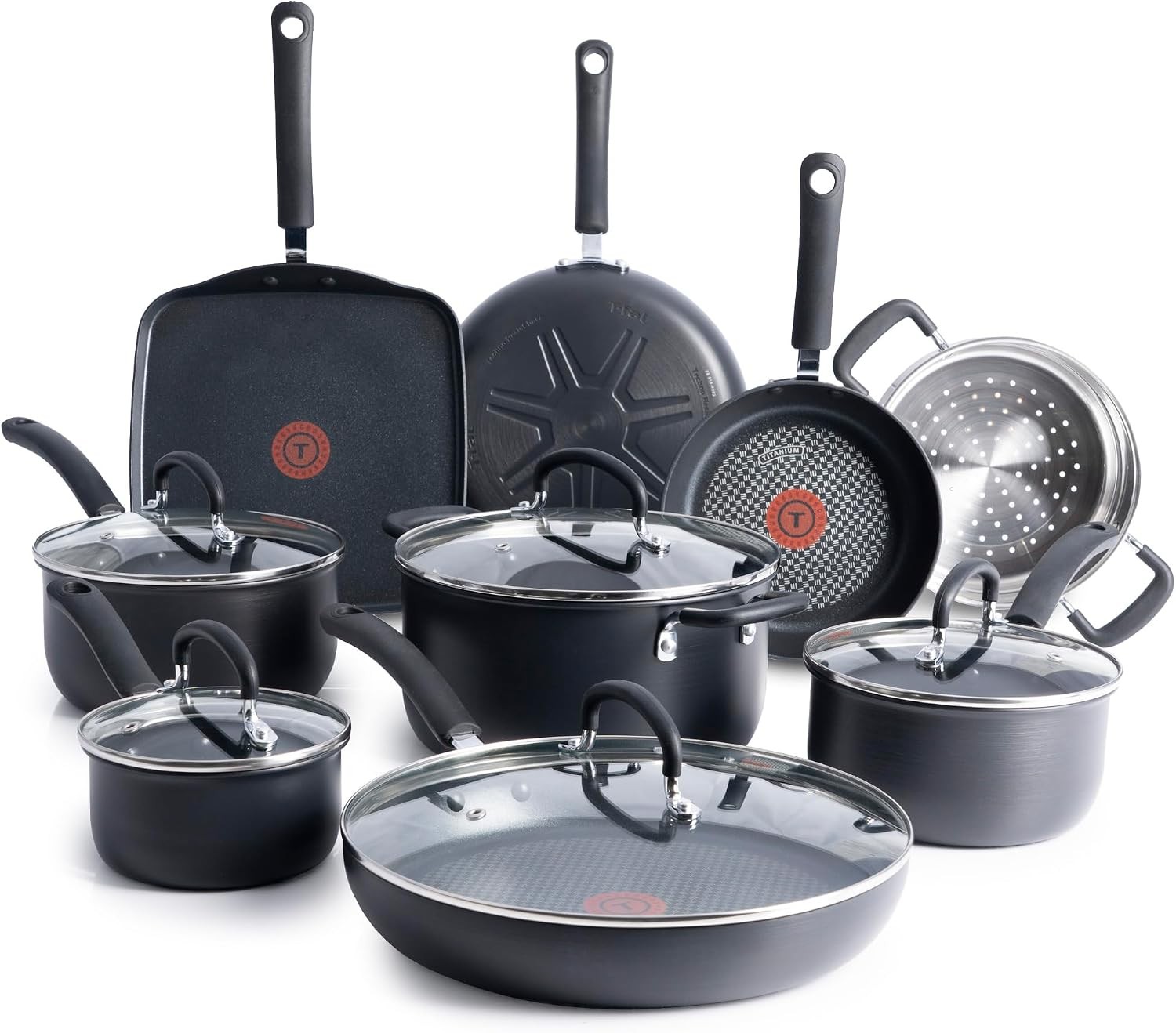 Ultimate Hard Anodized Nonstick Fry Pan Set 2 Piece 10 12 Inch Oven Broiler Safe