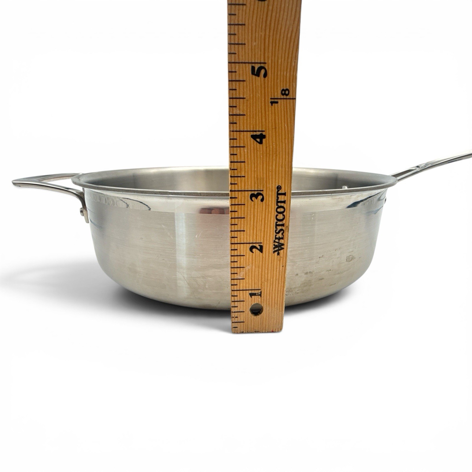 Italic 3Qt Stainless Steel Clad Saucier Pan With Lid