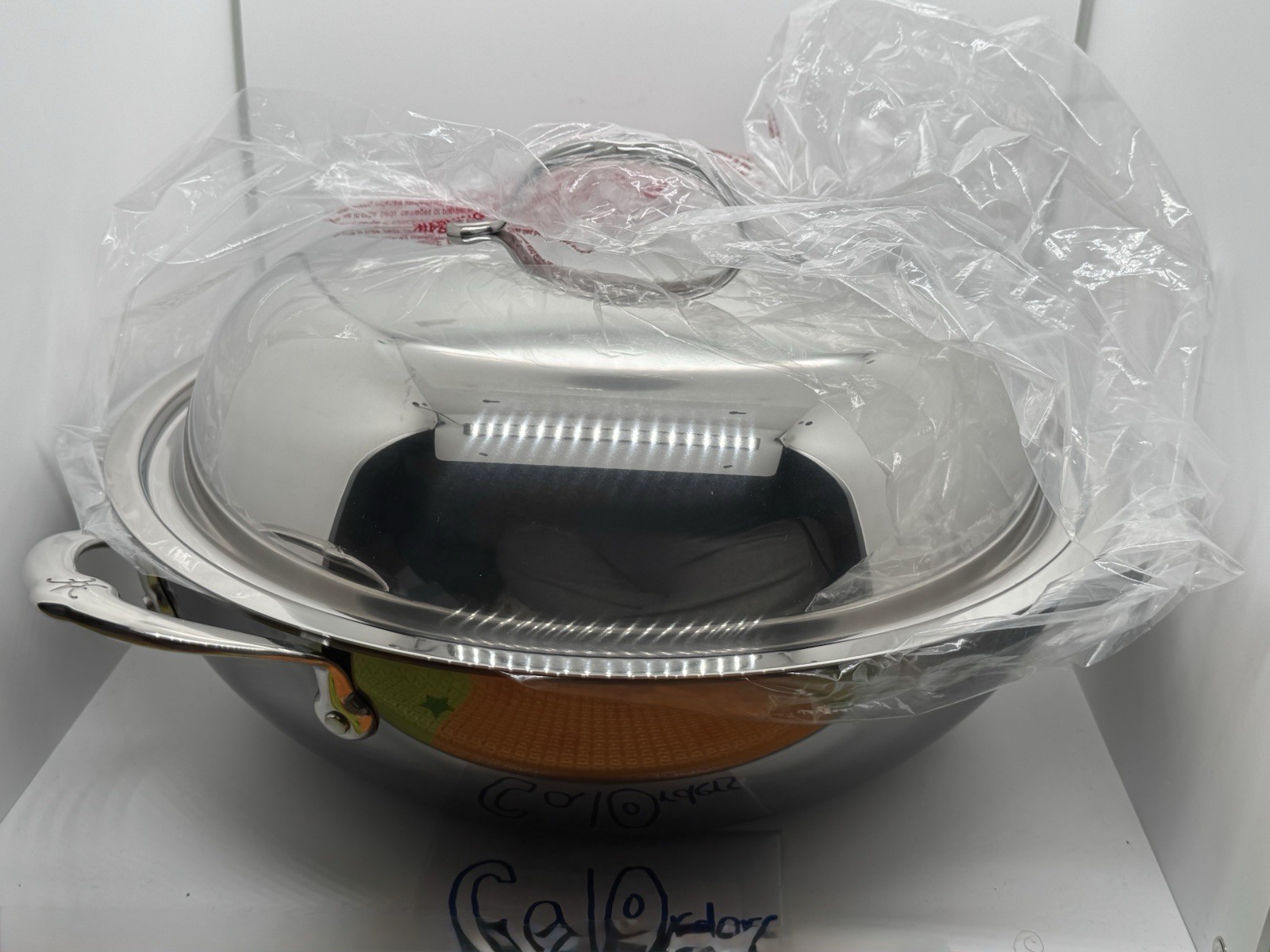 Hestan 14” Wok With Lid 7.5L. NanoBond Titanium. Made In Italy. Used But NICE!
