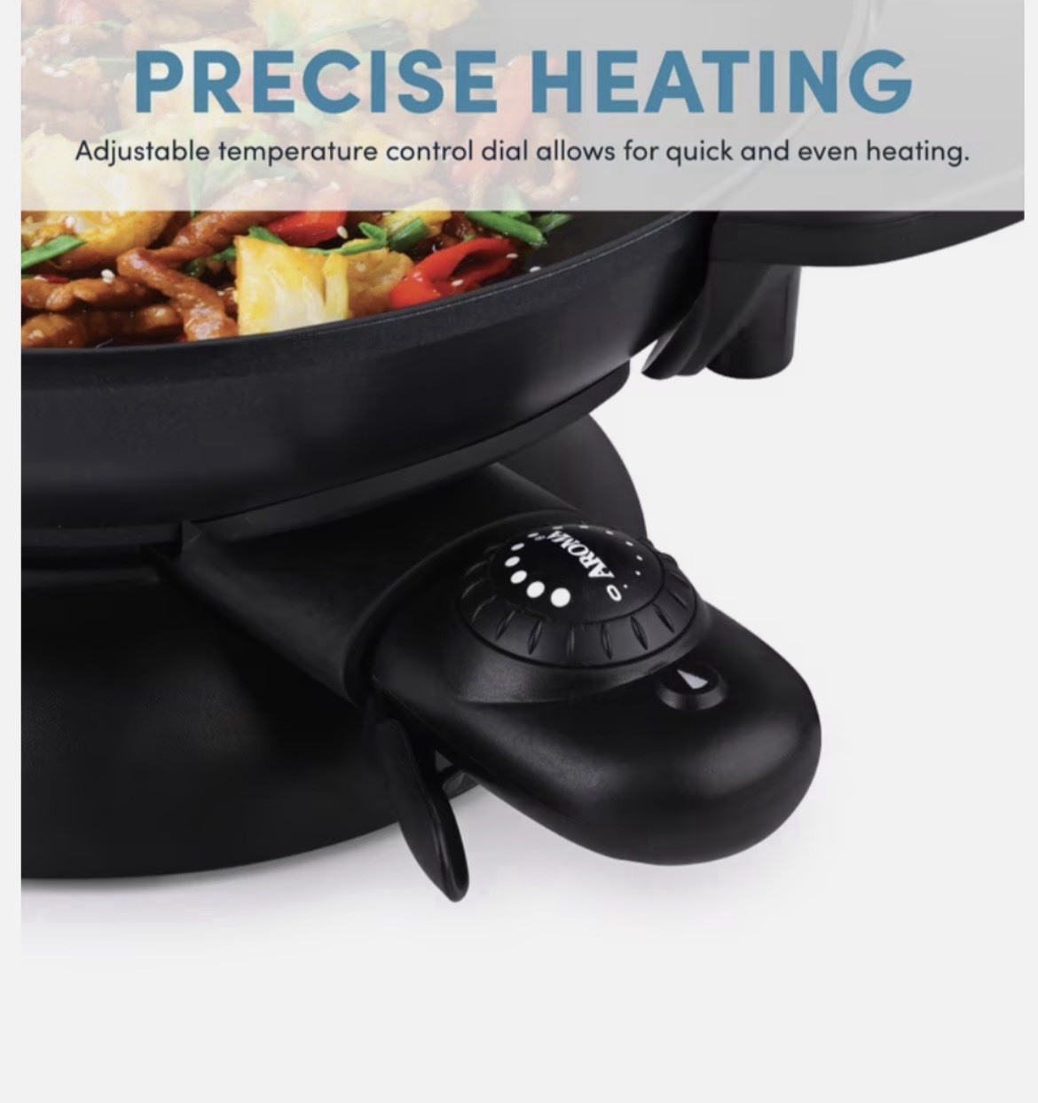 Aroma® Professional 5Qt. Electric Wok, Black, New (AEW-307)
