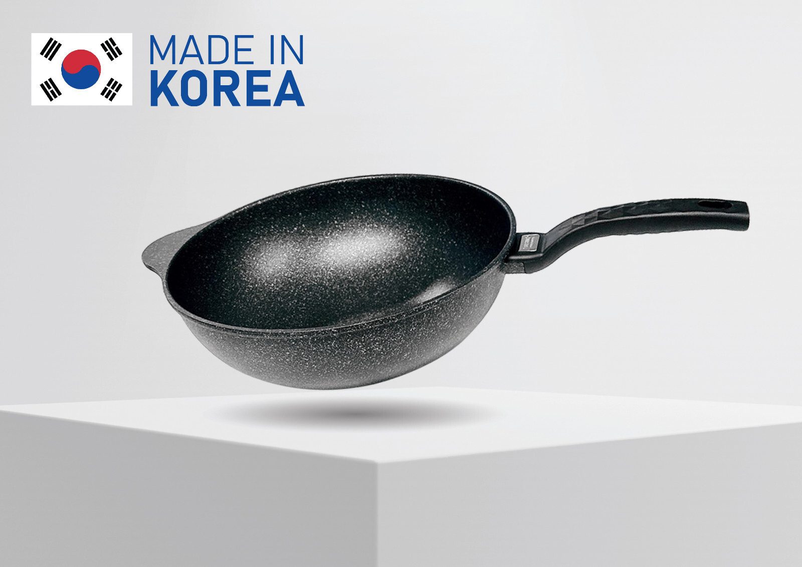 12-1/2″ Marble Wok Non-Stick Cooking Frying Pan Pot 5 Layer Marble Wok Cookware