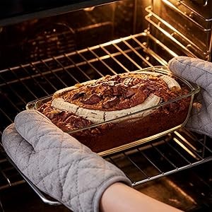 1Pa 1.9 Qt Glass Loaf Pan with Lids-Oven, Dishwasher, Freezer and