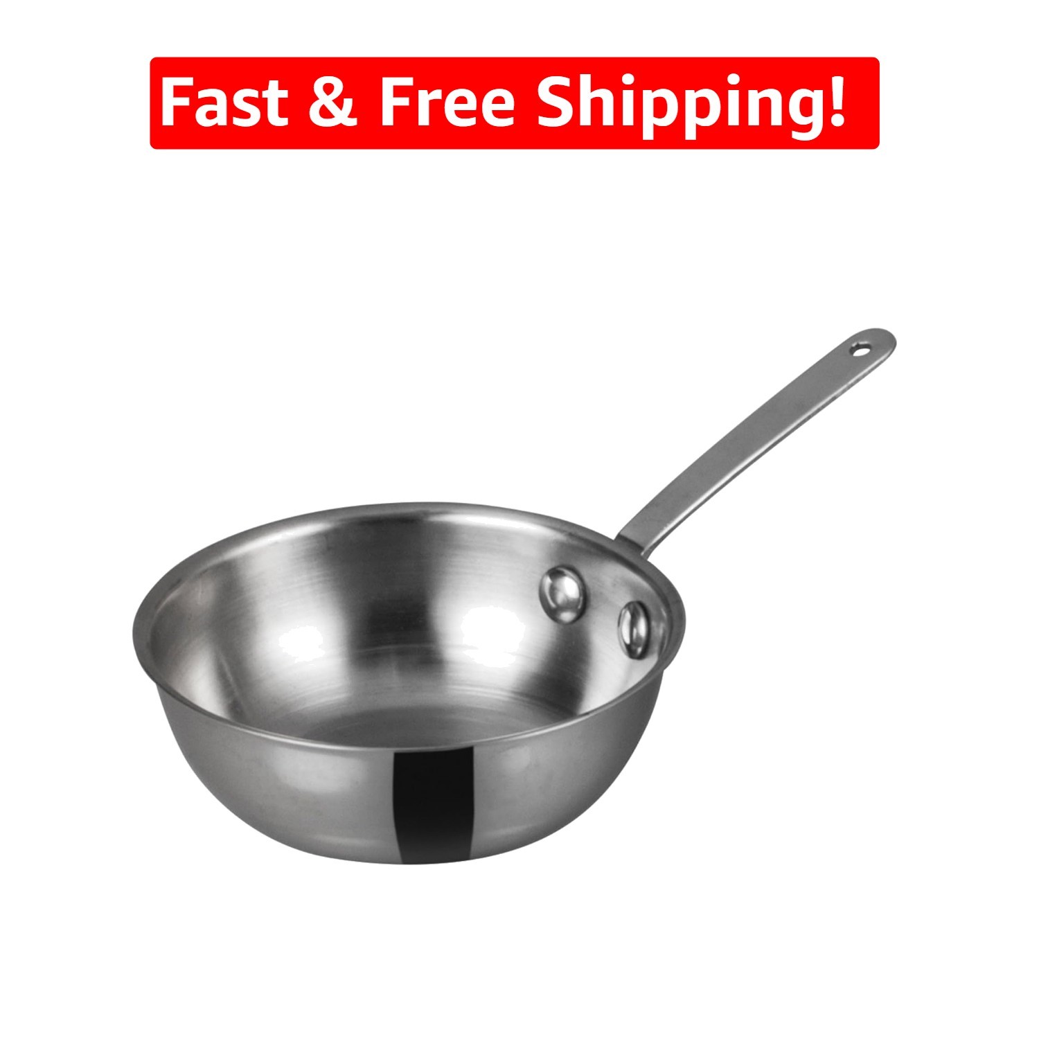 Compact Mini Wok in Stainless Steel – Ideal for Single Portions & Tasting Menus