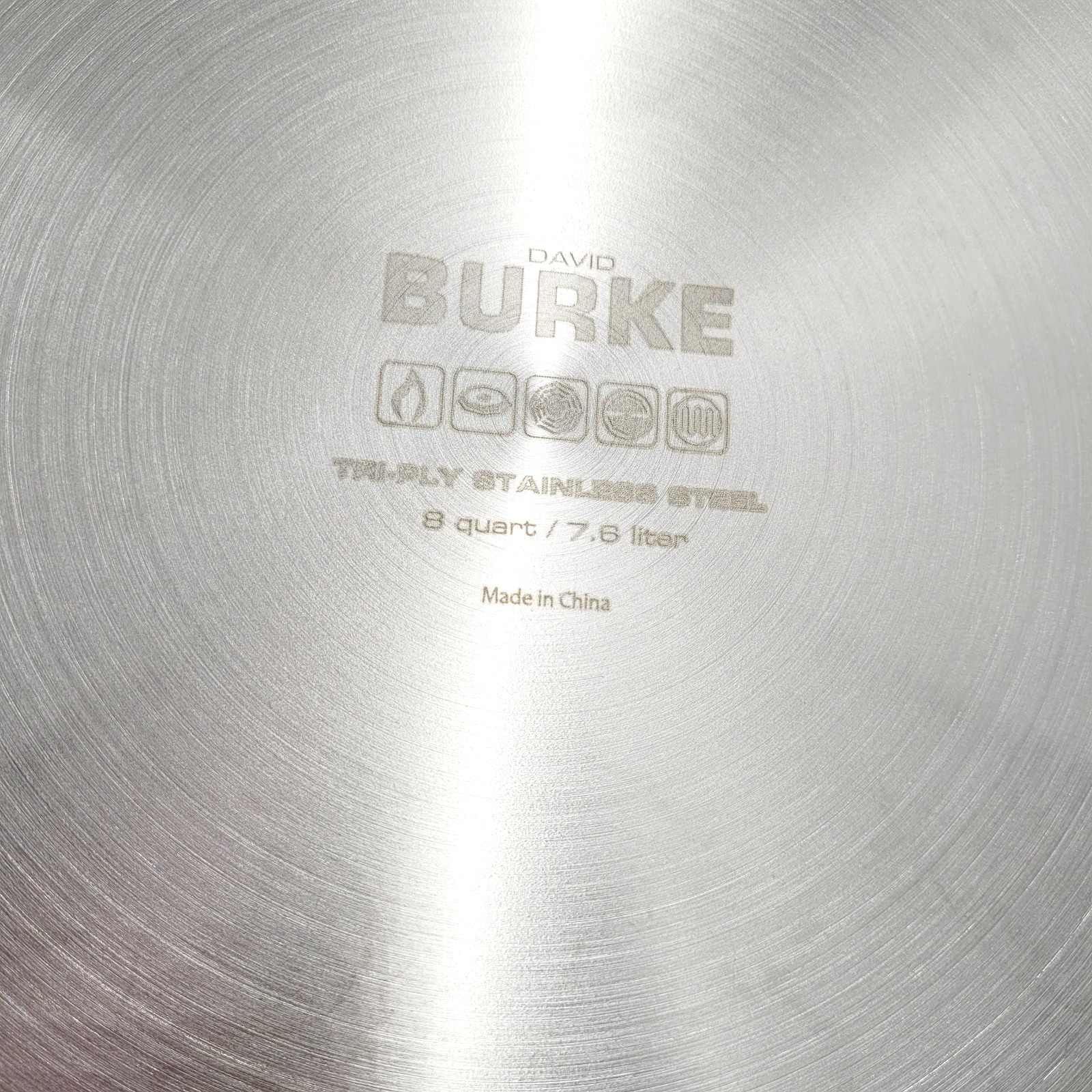 David Burke GEO CLAD Series Tri-Ply Stainless Steel 8qt. 7.6L Stockpot with Lid