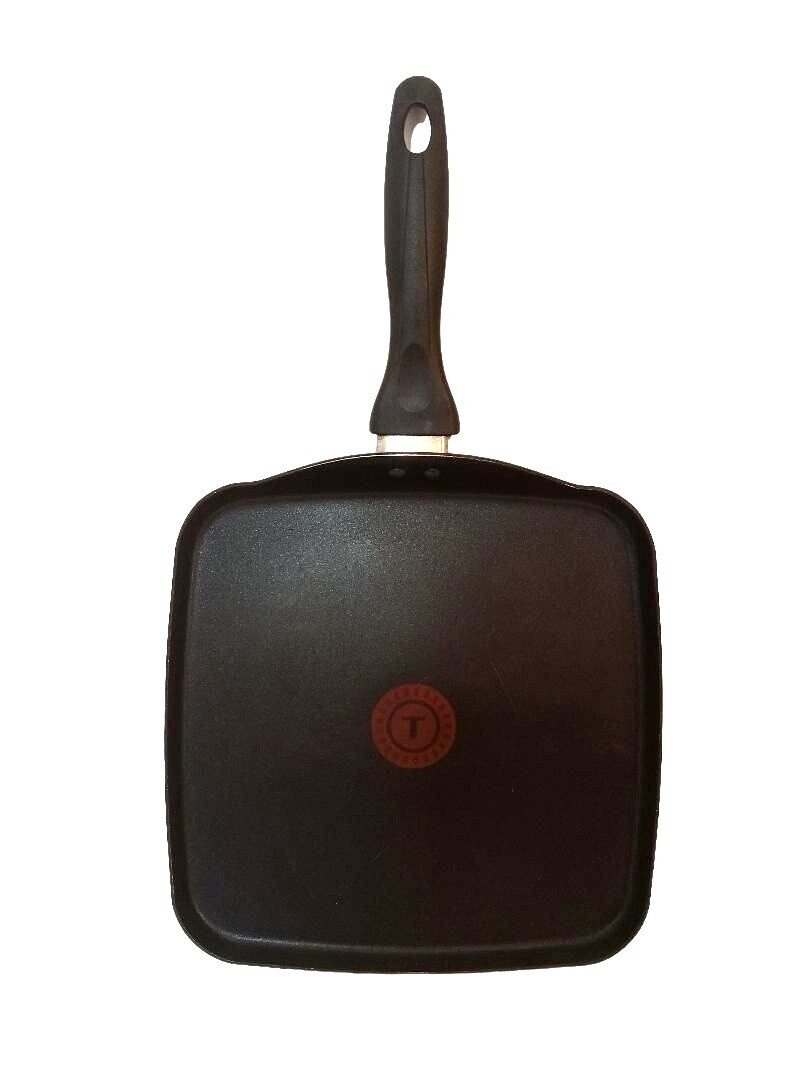 T-FAL Square Griddle Black 10.5 In Non Stick Heat Mastery Easy Care Long Handle
