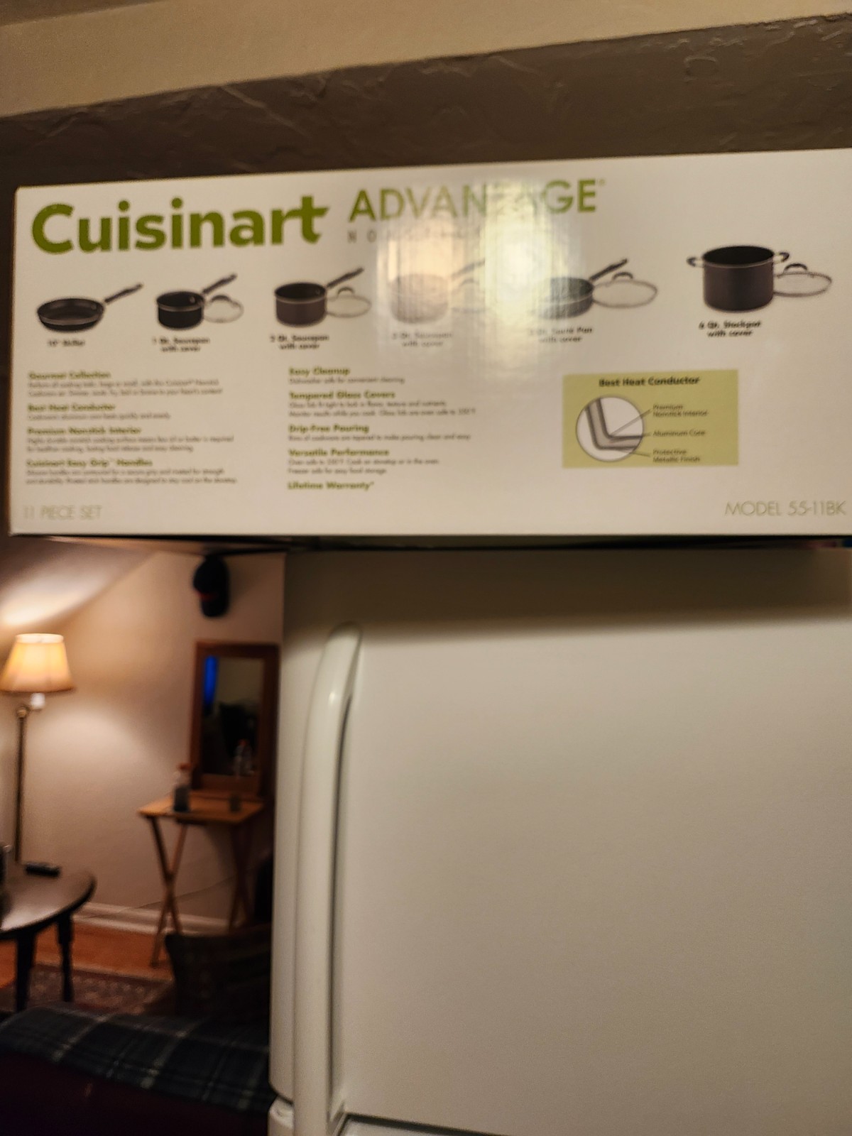 Cuisinart ADVANTAGE 11 pc Nonstick set Black Model 55-11BK FREE SHIPPING!
