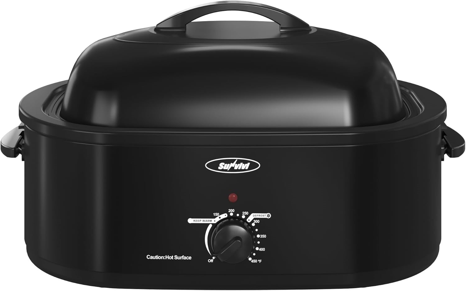 Sunvivi 20 Quart Electric Roaster Oven w/ Self-Basting Lid Removeable Pan NEW