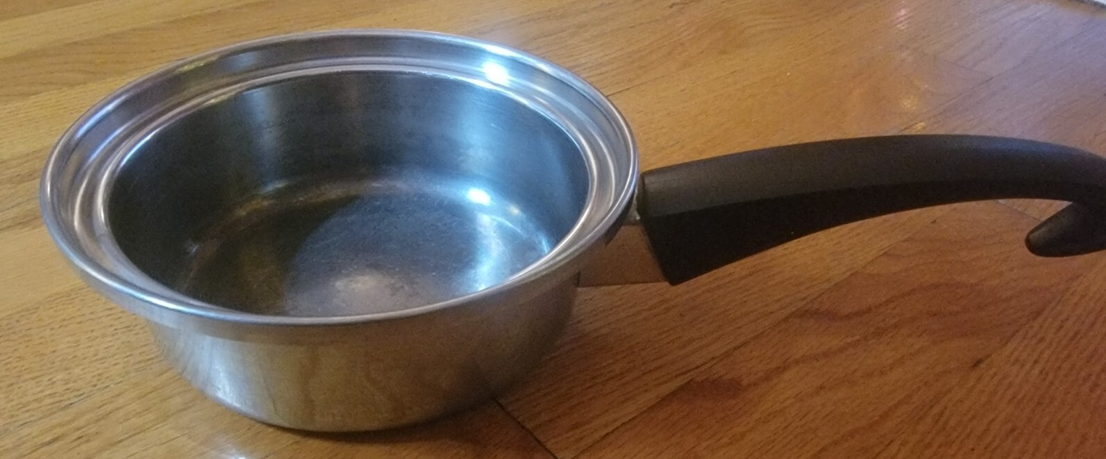 Vintage Seal O Matic Stainless Steel Saucepan 7” NO LID Thermium Multi Plex