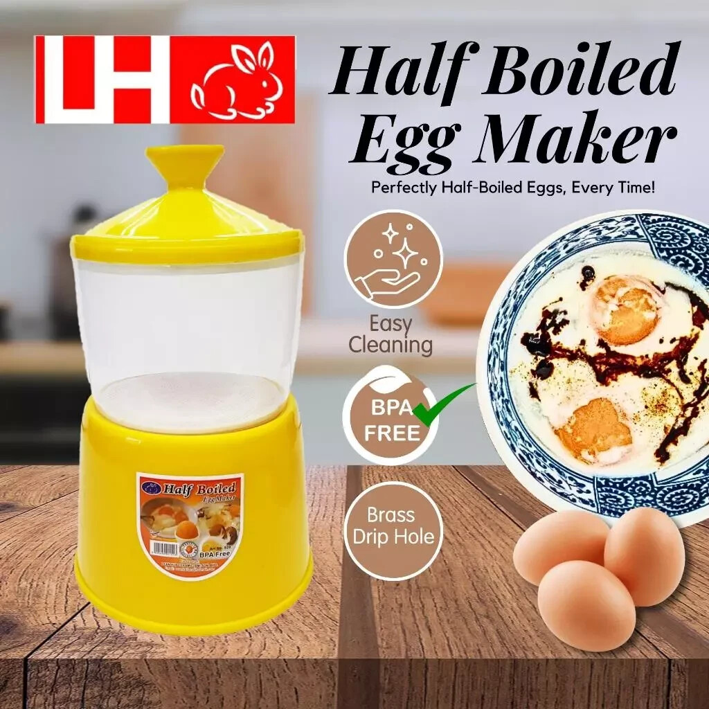 Half Boiled Egg Maker Original Malaysian Recipe Made in Malaysia Yellow Color