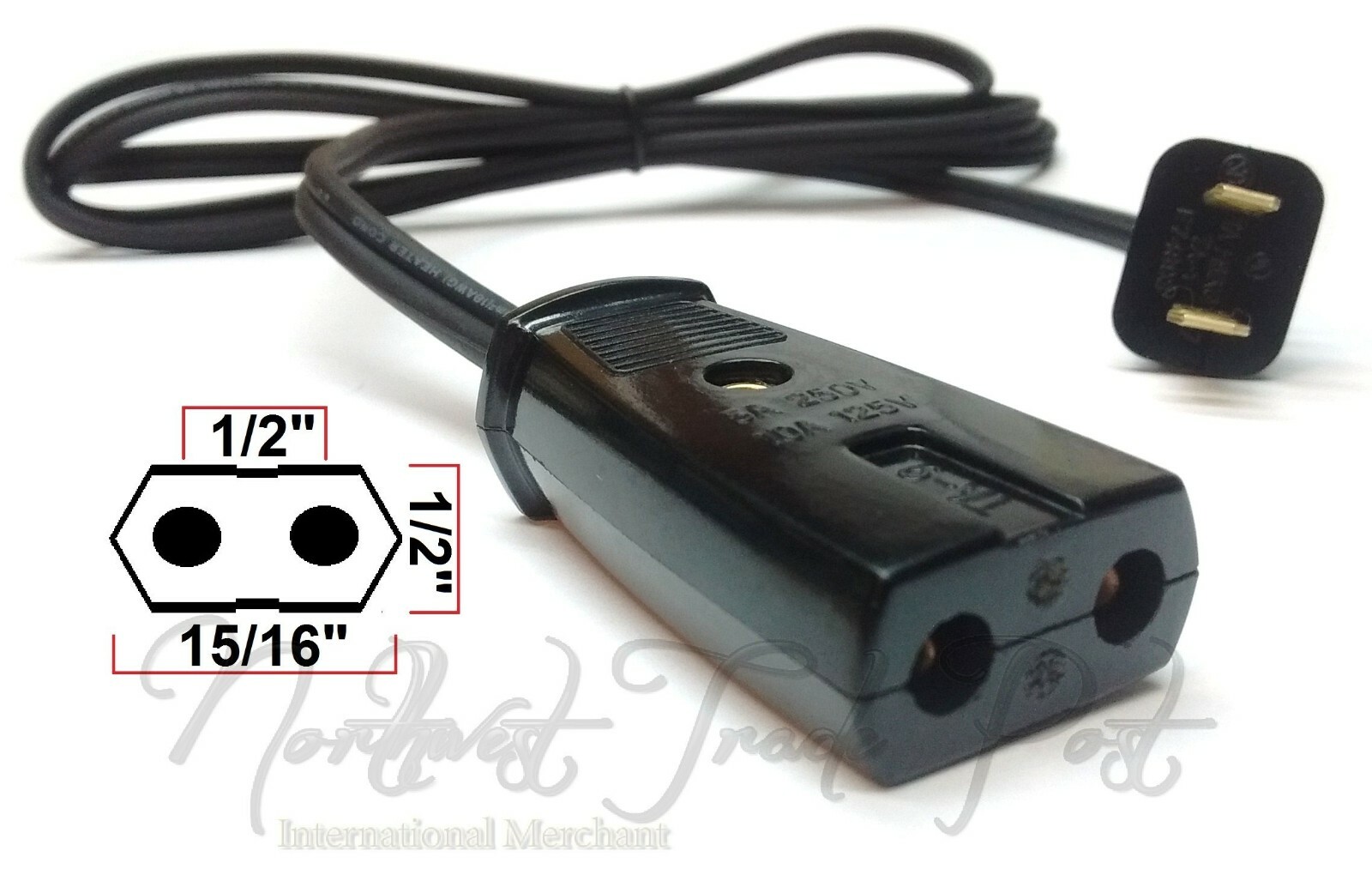 Hitachi Replacement Power Cord for Chime-O-Matic Food Steamer Rice Cooker Model