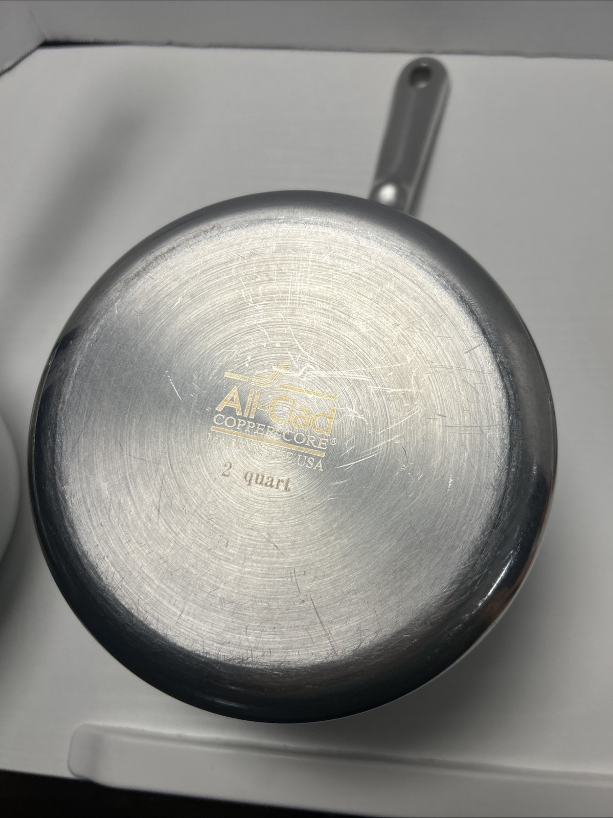 All-Clad Copper Core 2 Qt Saucepan Set w/ Porcelain Double Boiler