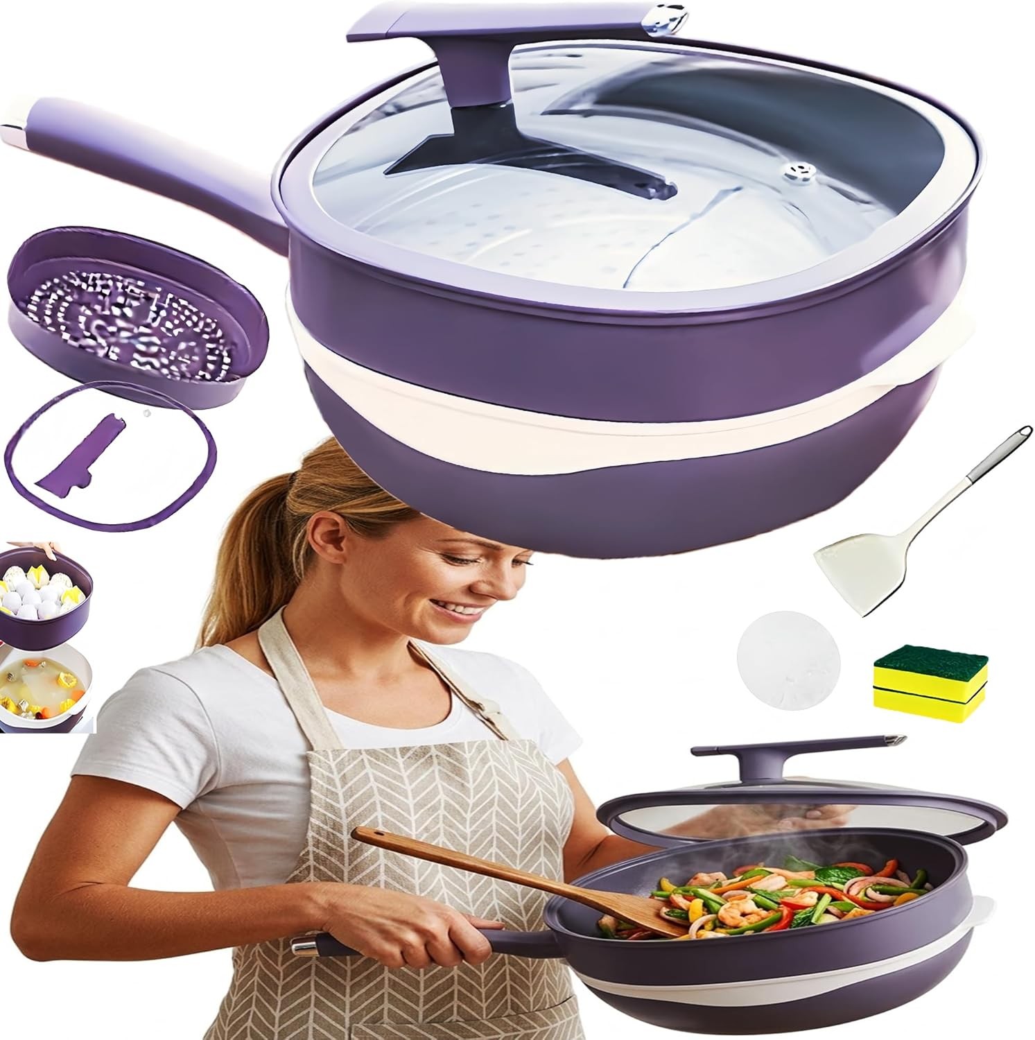12in Titanium Alloy Non-Sti Pot with Lid with Steer 2026 Upgrade