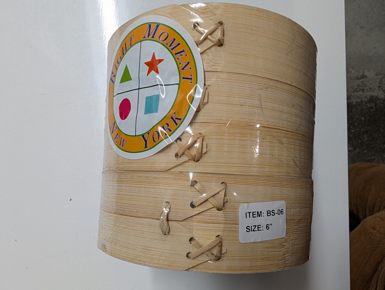 2 Tier Natural Bamboo Asian Steamer Basket 6″ Dumpling Bun Shrimp Crab Steamer
