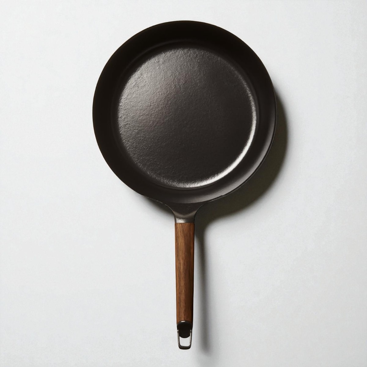 Vermicular Deep Frying Pan 28cm Cast Iron Enamel IH Gas Walnut Handle FP28D-WN