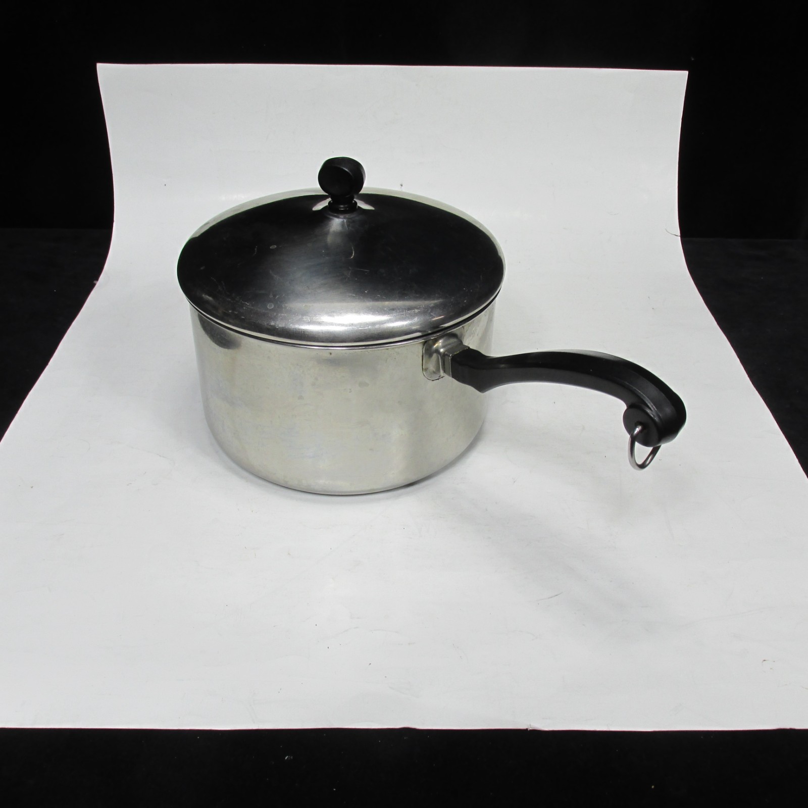 Vintage Farberware 4 Quart Stainless Steel Single Handle Saucepan Pot & Lid