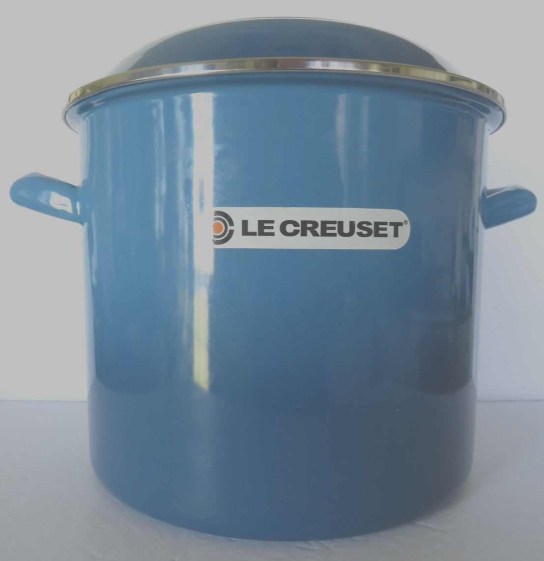Le Creuset 16 Quart Large Stock Pot Enamel on Steel Deep Teal Blue Cookware