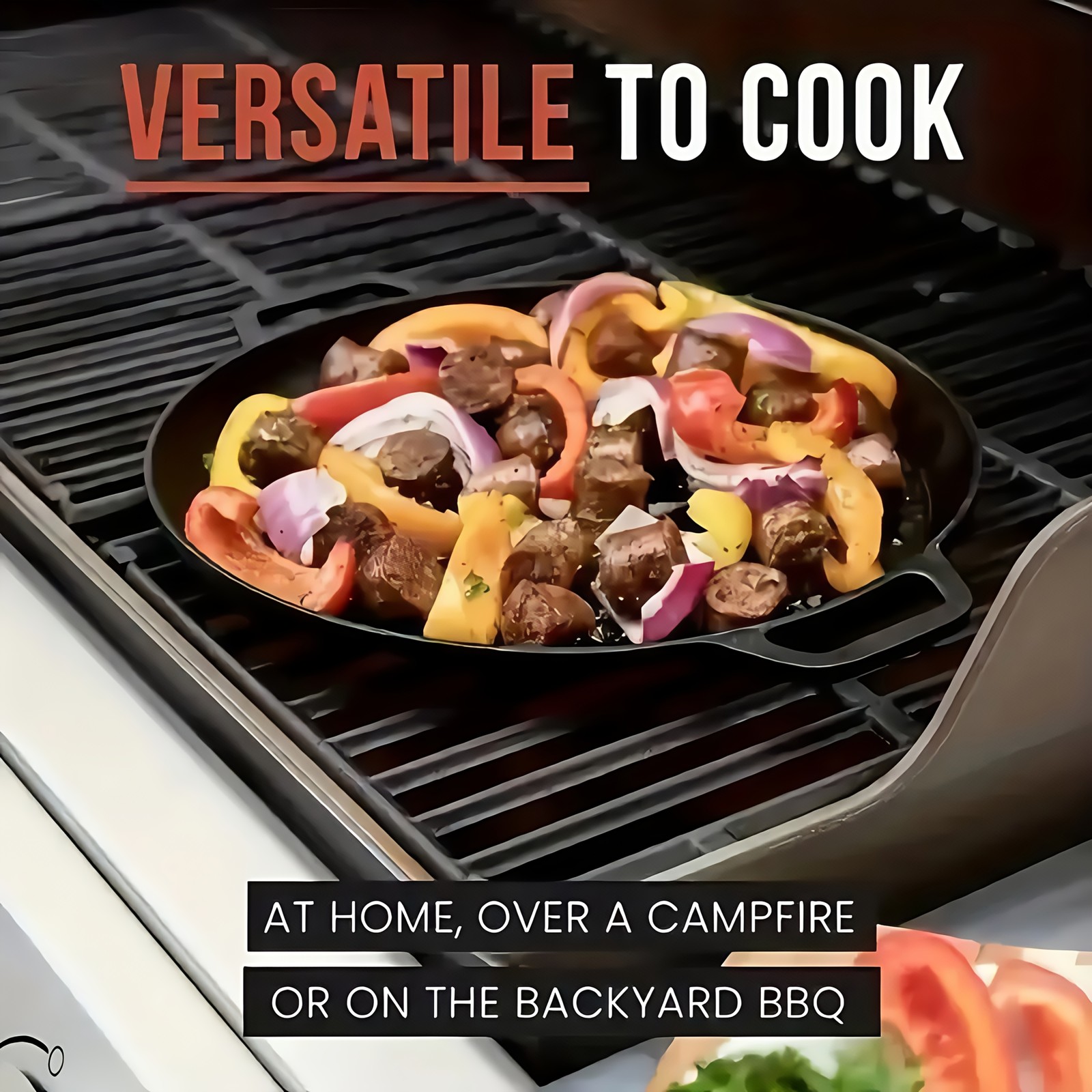 Pre-Seasoned Heavy-Duty Cast Iron Skillet – Non-Stick Pizza Pan & Griddle