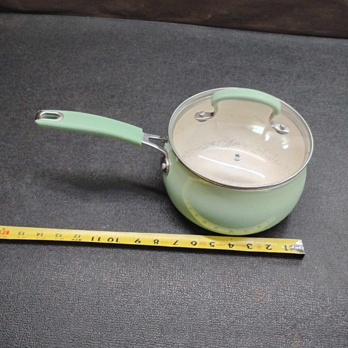 Pioneer Woman 2916TBT Teal Bell-Shaped Sauce Pan With Glass Vented Lid